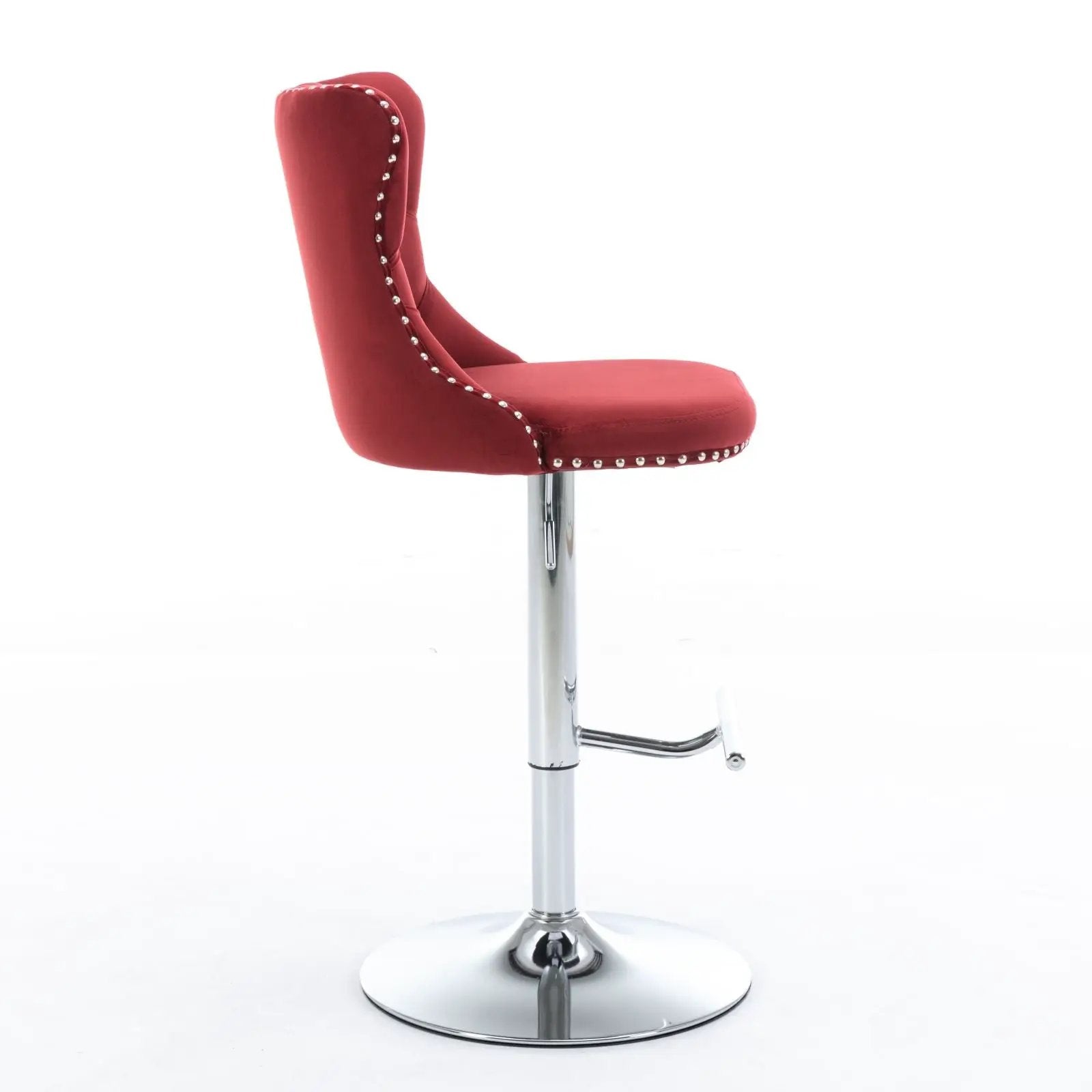 Swivel Barstools Adjusatble Seat Height From 25-33", Modern Upholstered Base Bar Stools With Backs Comfortable Tufted For Home Pub And Kitchen Island (Set of 2) by Unique Piece Furniture