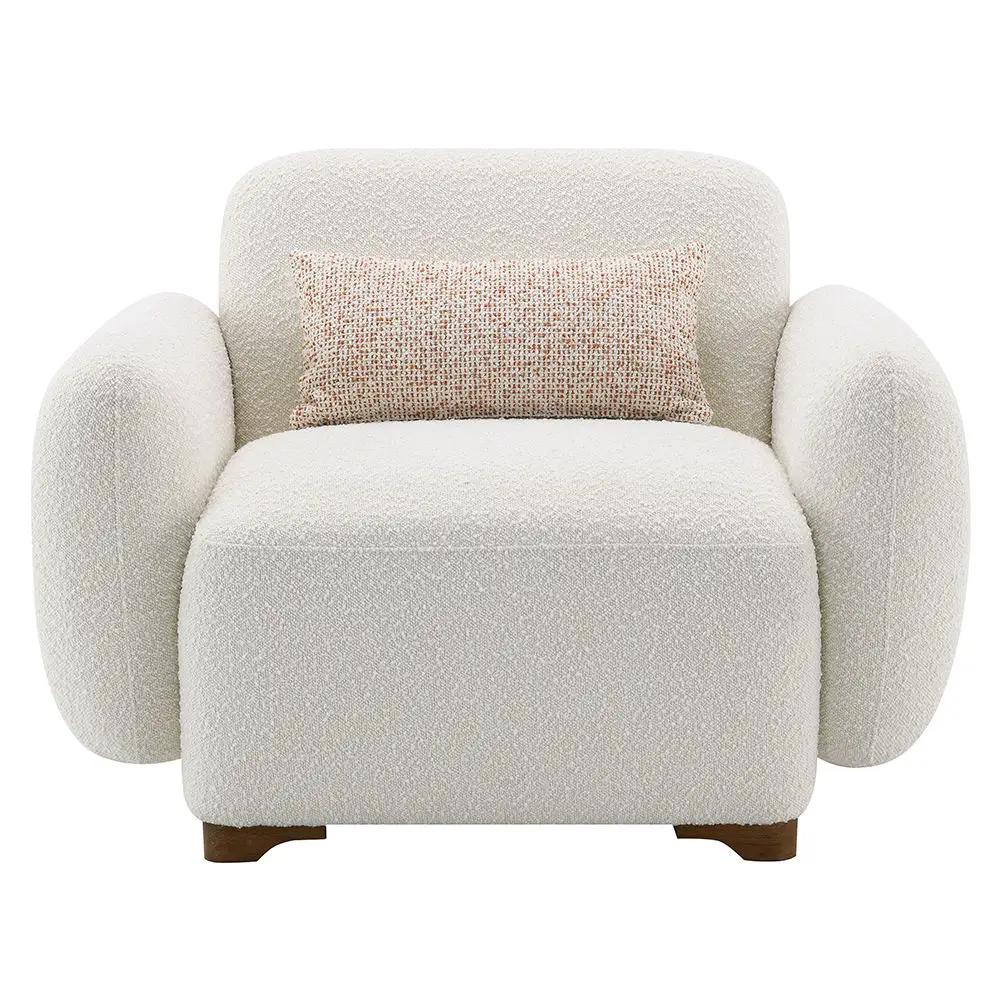 Darius - Chair With Pillow - Beige Boucle by Unique Piece Furniture