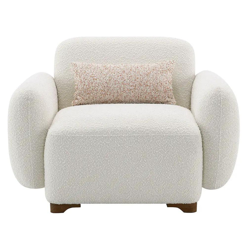 Darius - Chair With Pillow - Beige Boucle by Unique Piece Furniture