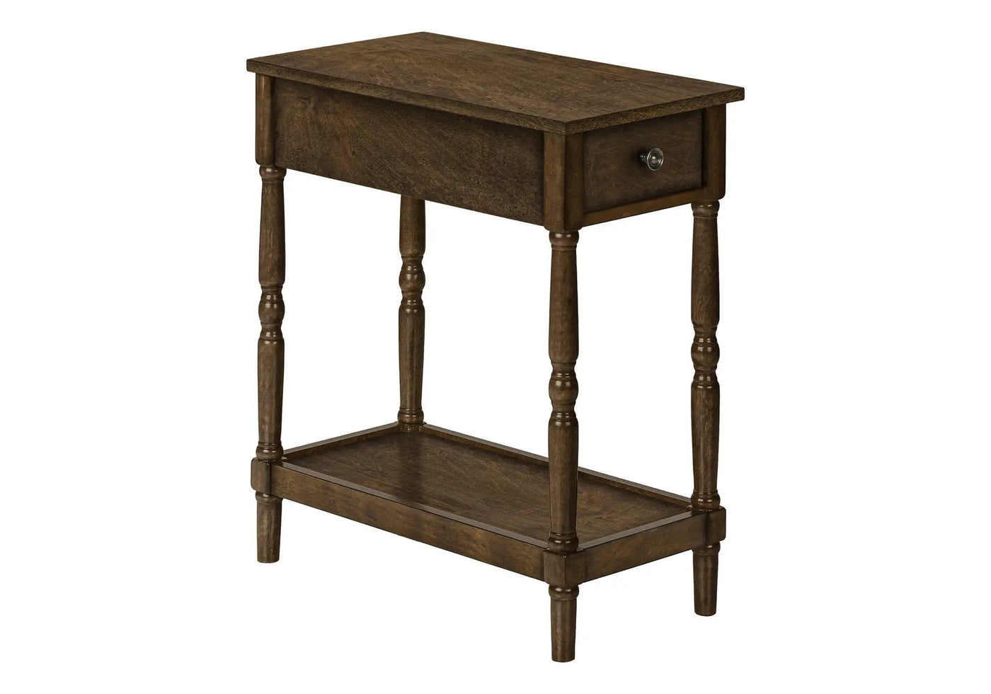 Accent End Table with 2 Tiers and Storage Drawer by HouseOfZazla