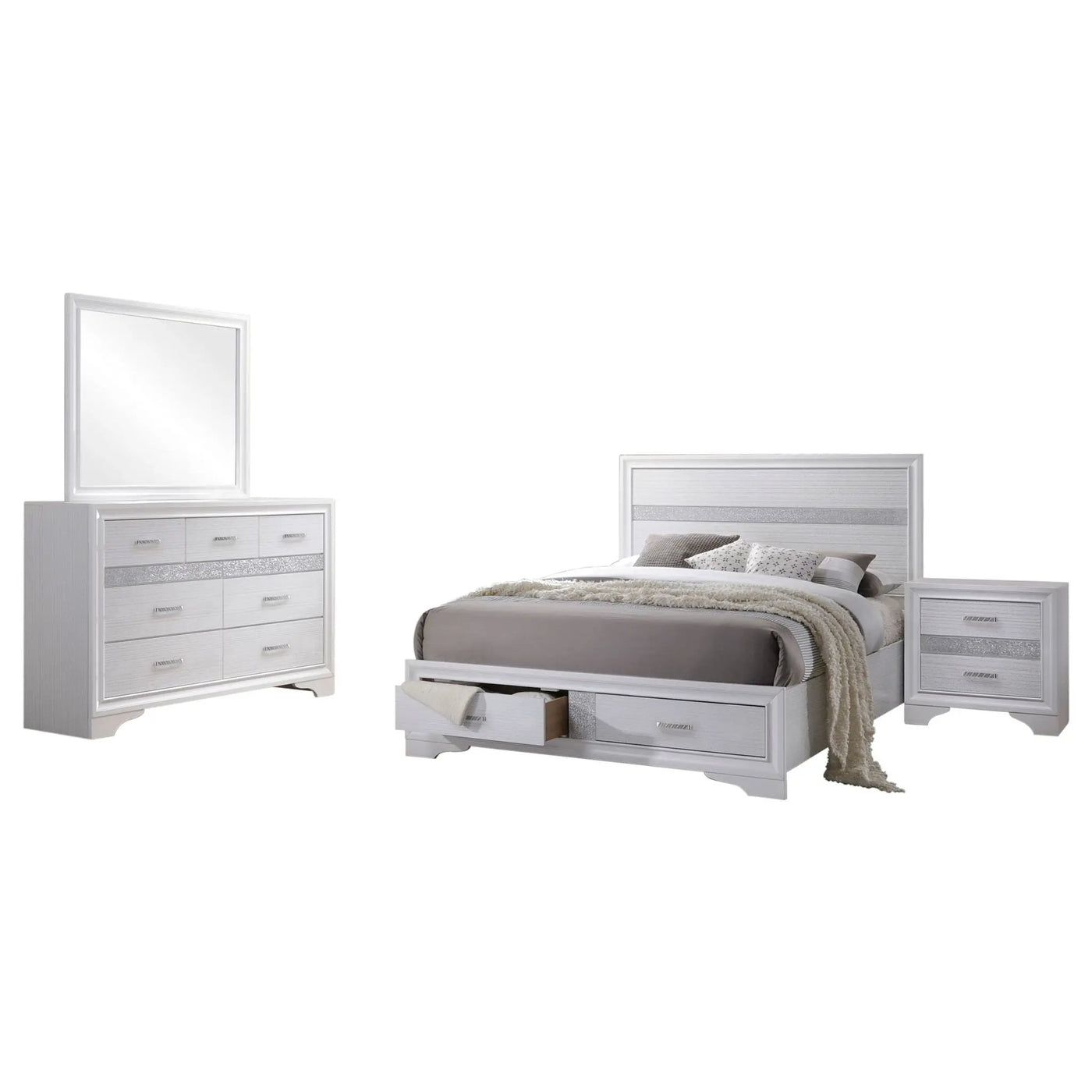 Corbin - Glittering Bedroom Set by HouseOfZazla