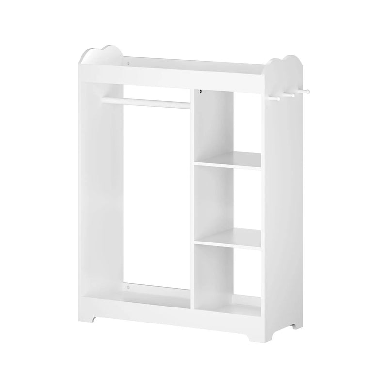 Dress Up Storage With Mirror and Hooks, Clothes Rack With Hanging Rod by HouseOfZazla