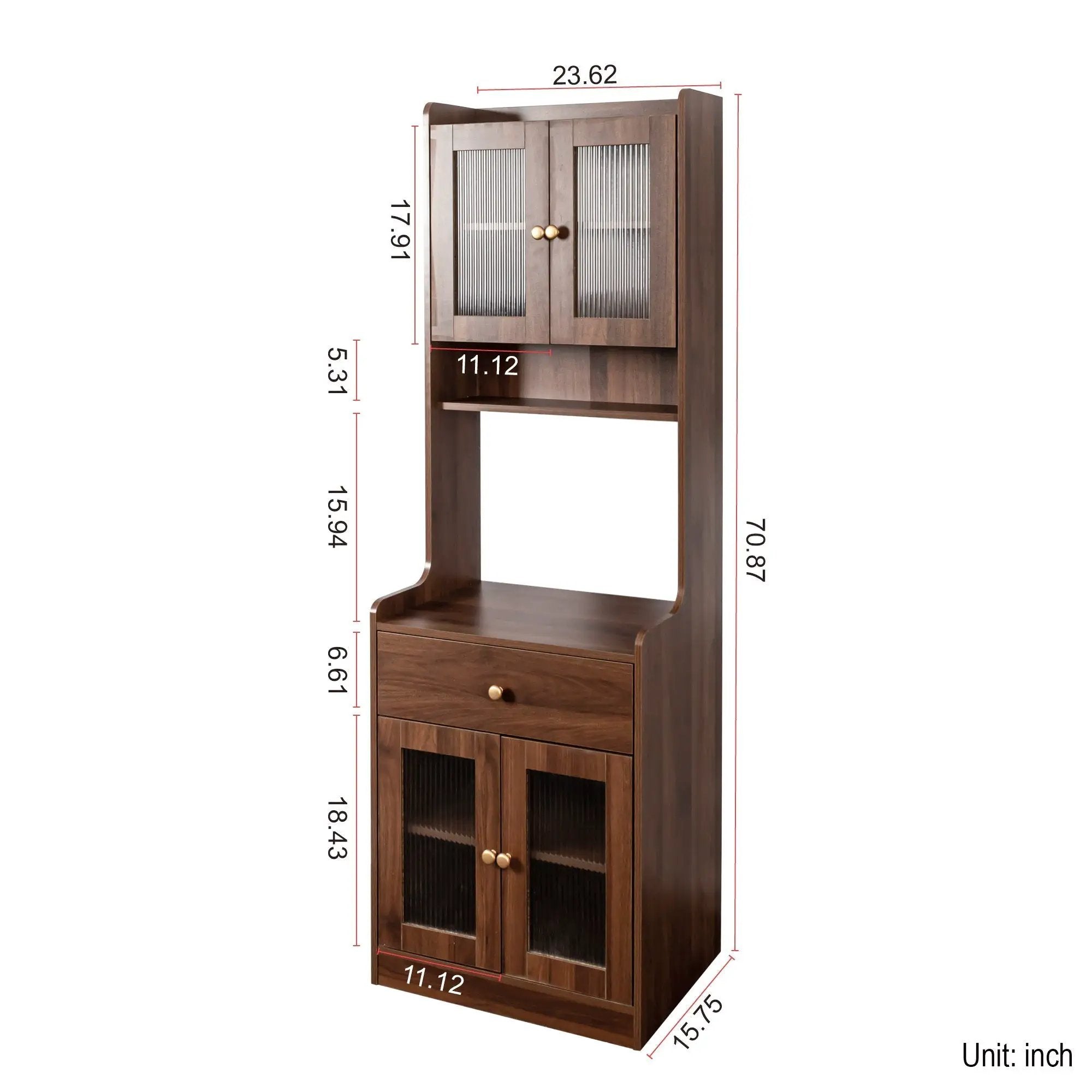 Kitchen Pantry Hutch Storage Cabinet Farmhouse Style by HouseOfZazla