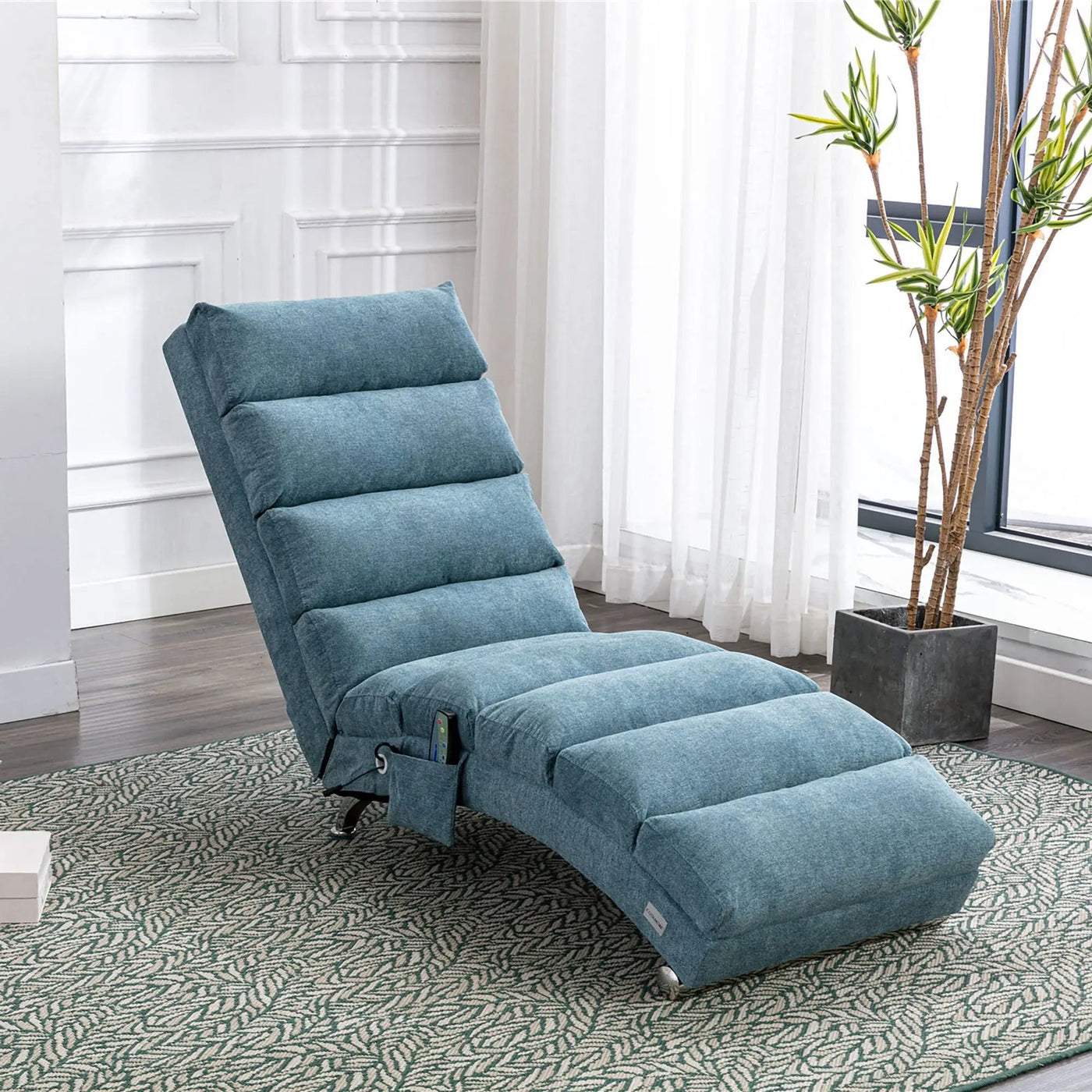 Massage Chaise Lounge Indoor With Remote Control, Ergonomic Electric Massage Lounger by Unique Piece Furniture