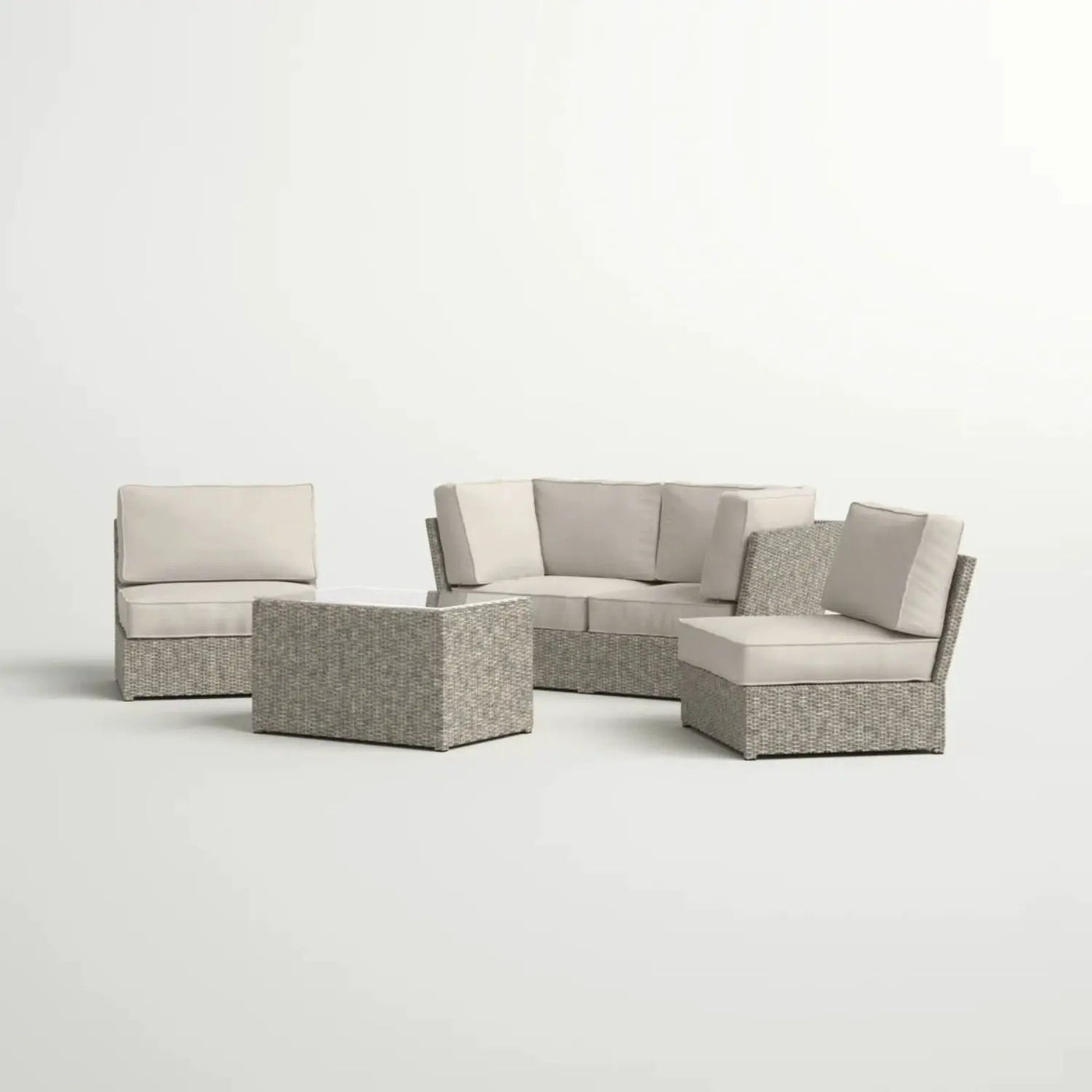 Stylish Modular Wicker Patio Seating Group by Unique Piece Furniture