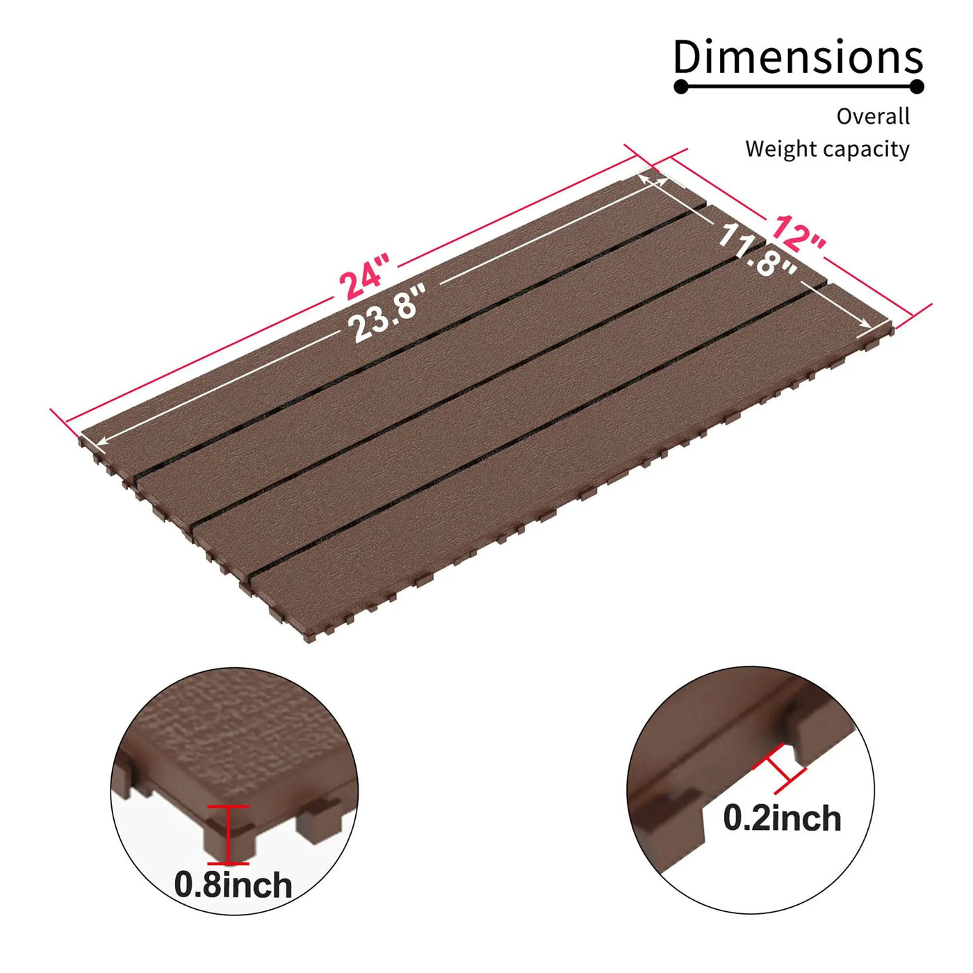 Diy Module Interlocking Decking Tiles Floor Tile For Porch Poolside Outdoor And Indoor Balcony Backyard by HouseOfZazla
