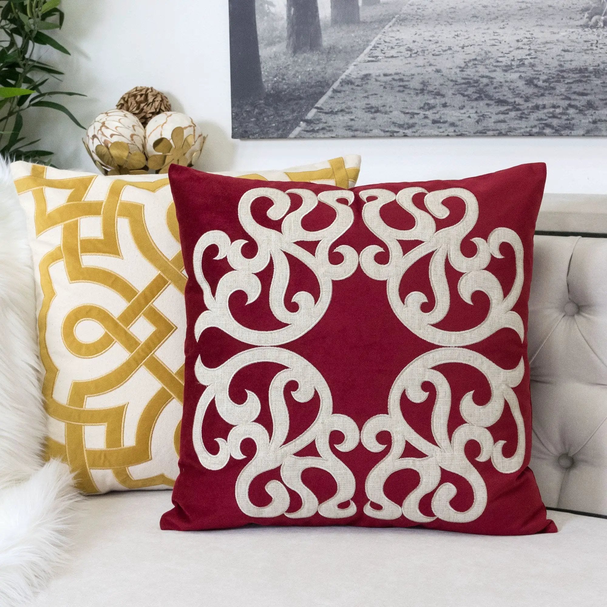 Dora - Pillow Cover With Matching Back by Unique Piece Furniture