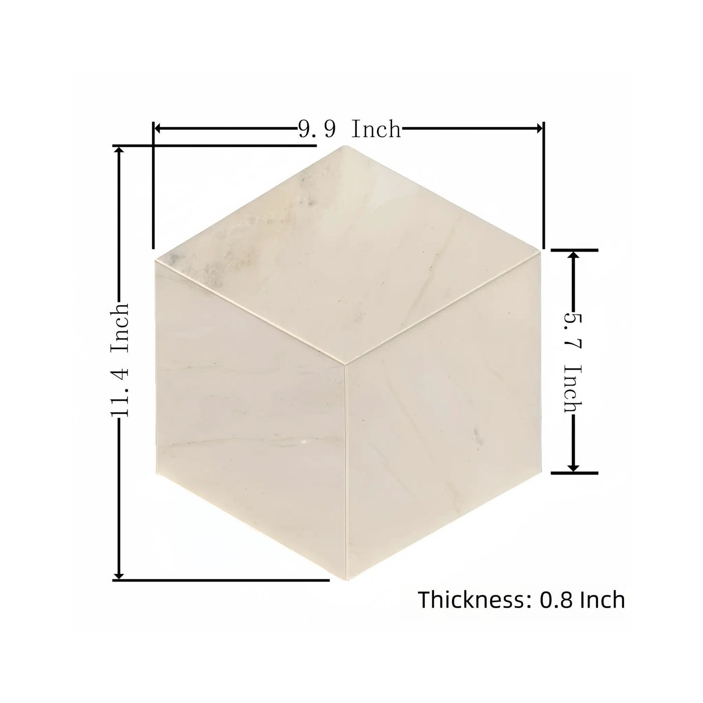 Hexagon Natural Marble Polished Tile For Wall And Floor (Set of 12) by HouseOfZazla