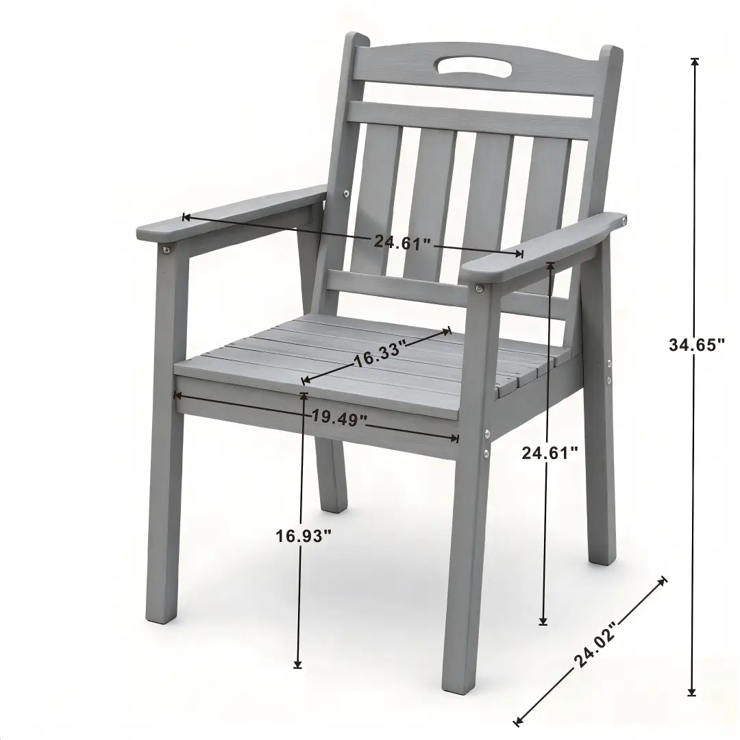 HDPE Outdoor Terrace Dining Chair Set by HouseOfZazla