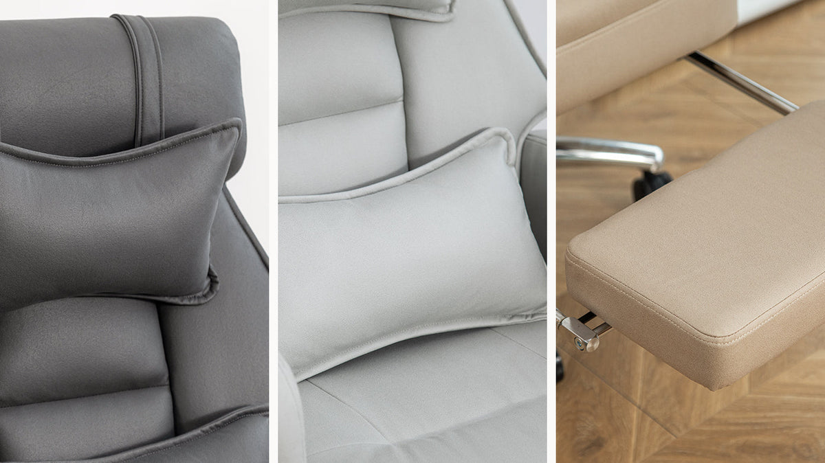 Swivel Ergonomic Office Chair with Lumbar Support and Reclining Back - Dark Grey, photo 3 of 10