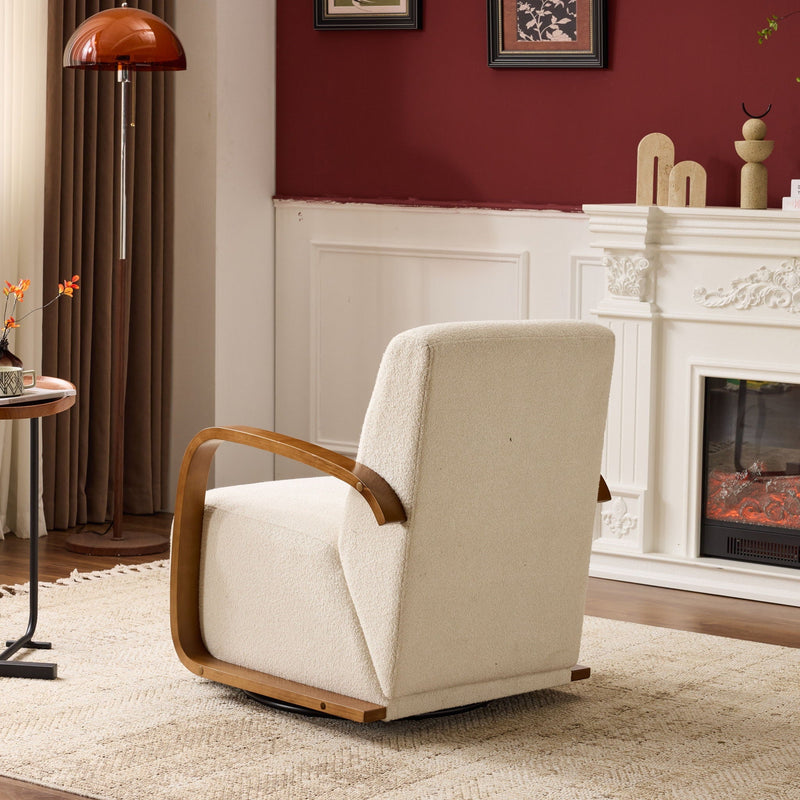 Swivel Accent Rotatable Ergonomic Single Chair For Living Room by HouseOfZazla