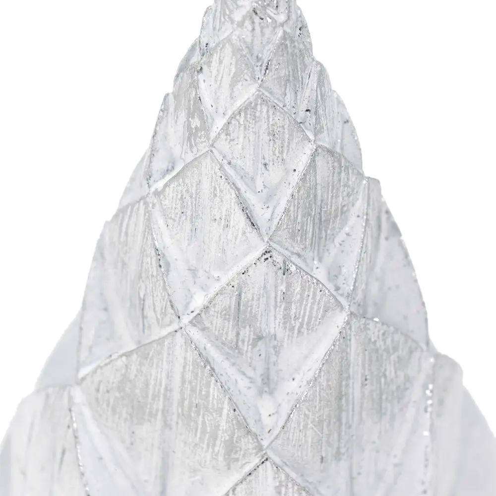 Resin / Foil Christmas Tree With Star Top (Set of 3) - White / Silver by Unique Piece Furniture