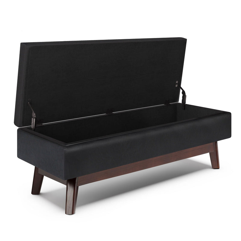 Owen - Rectangular Storage Ottoman - Midnight Black by HouseOfZazla