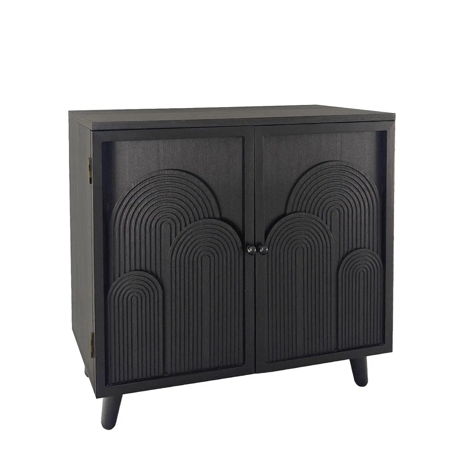 2 Door Accent Cabinet Storage Cabinet With Adjustable Shelf - Black by Unique Piece Furniture
