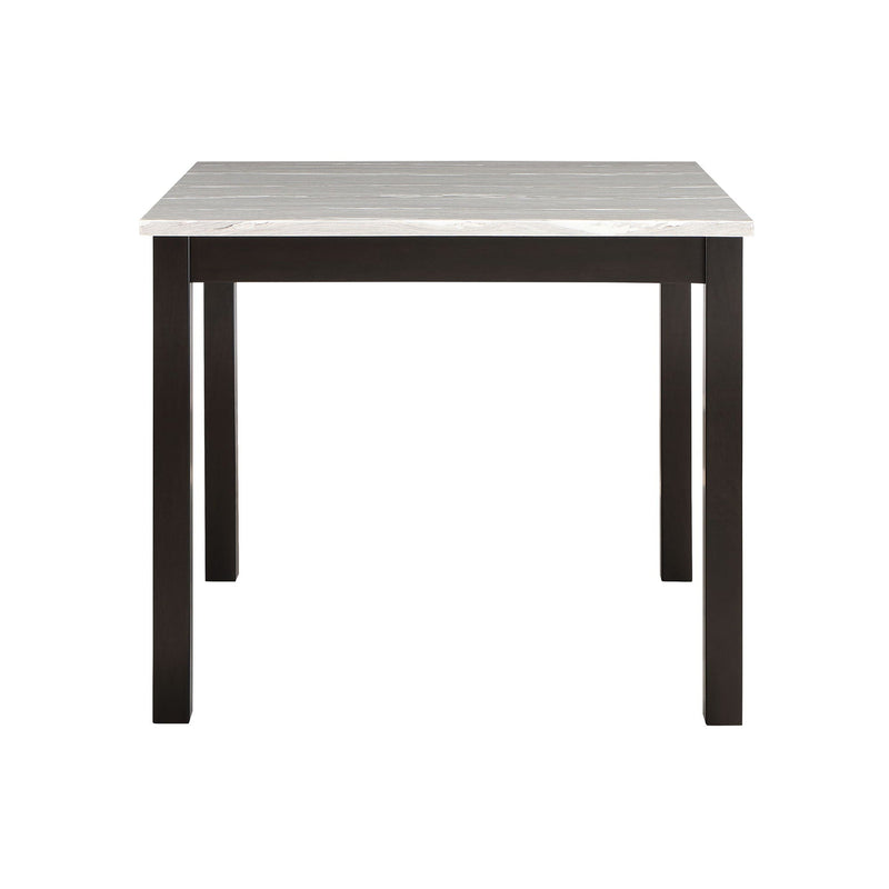 Espresso/White 5 Piece Bar Table and Stools Set with Solid Wood Build