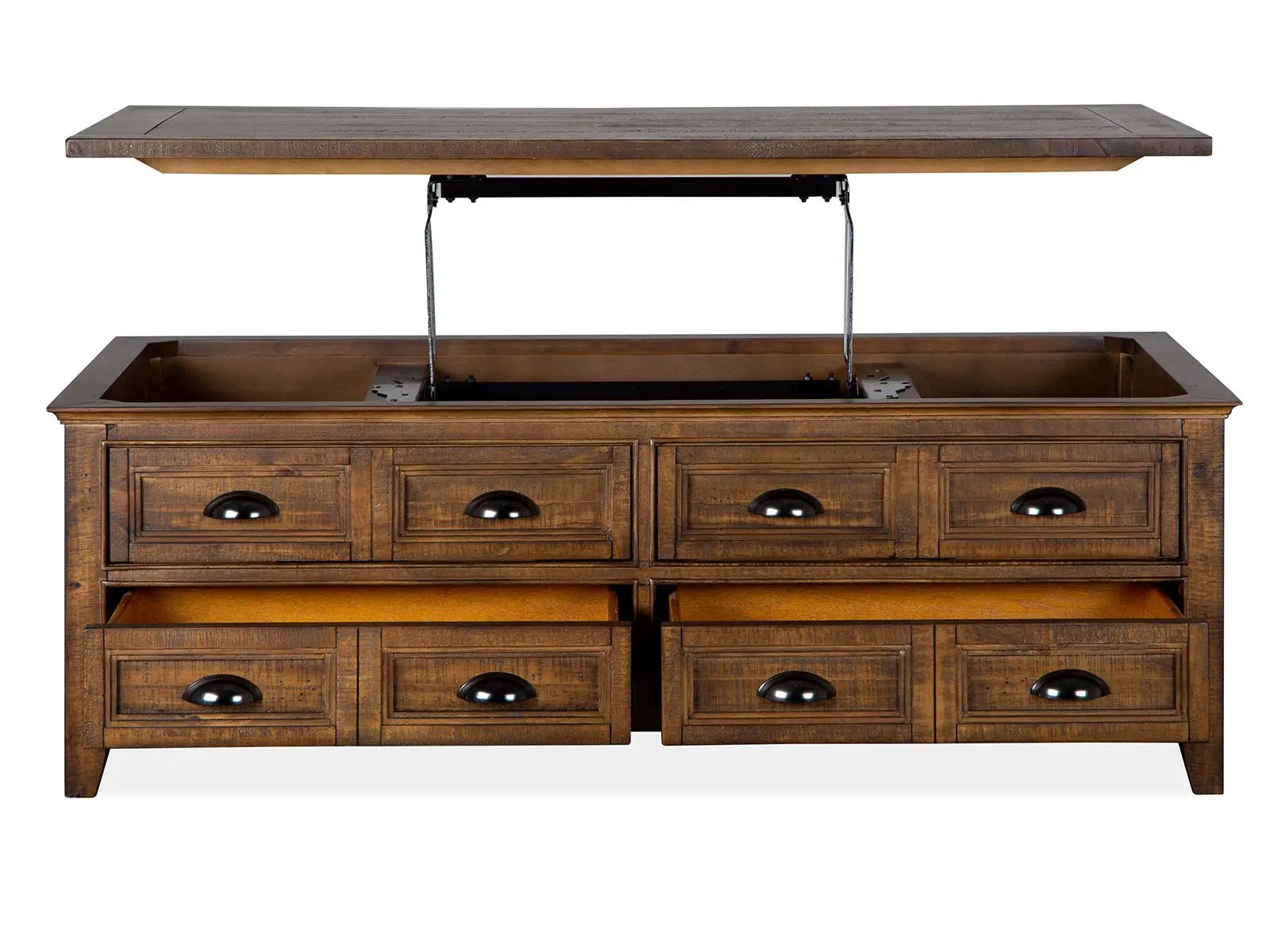Bay Creek - Lift Top Storage Cocktail Table With Casters - Toasted Nutmeg by Unique Piece Furniture