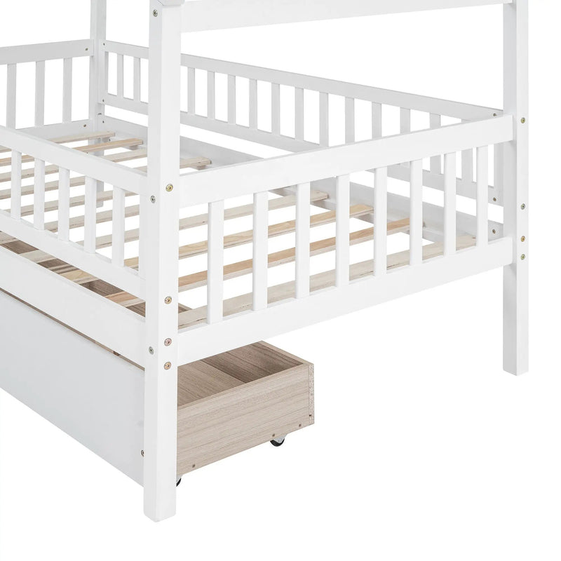 House Bed With 2 Drawers by Unique Piece Furniture