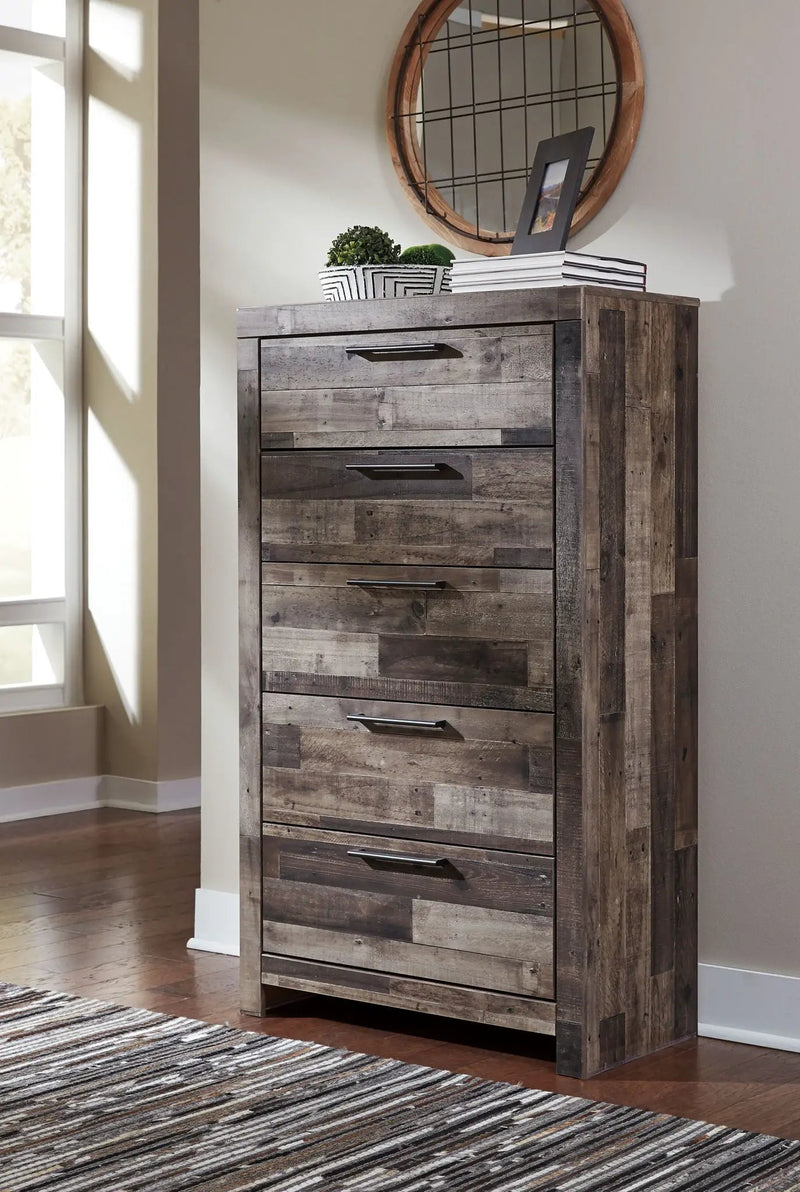 Derekson - Five Drawer Chest - Multi Gray by Unique Piece Furniture