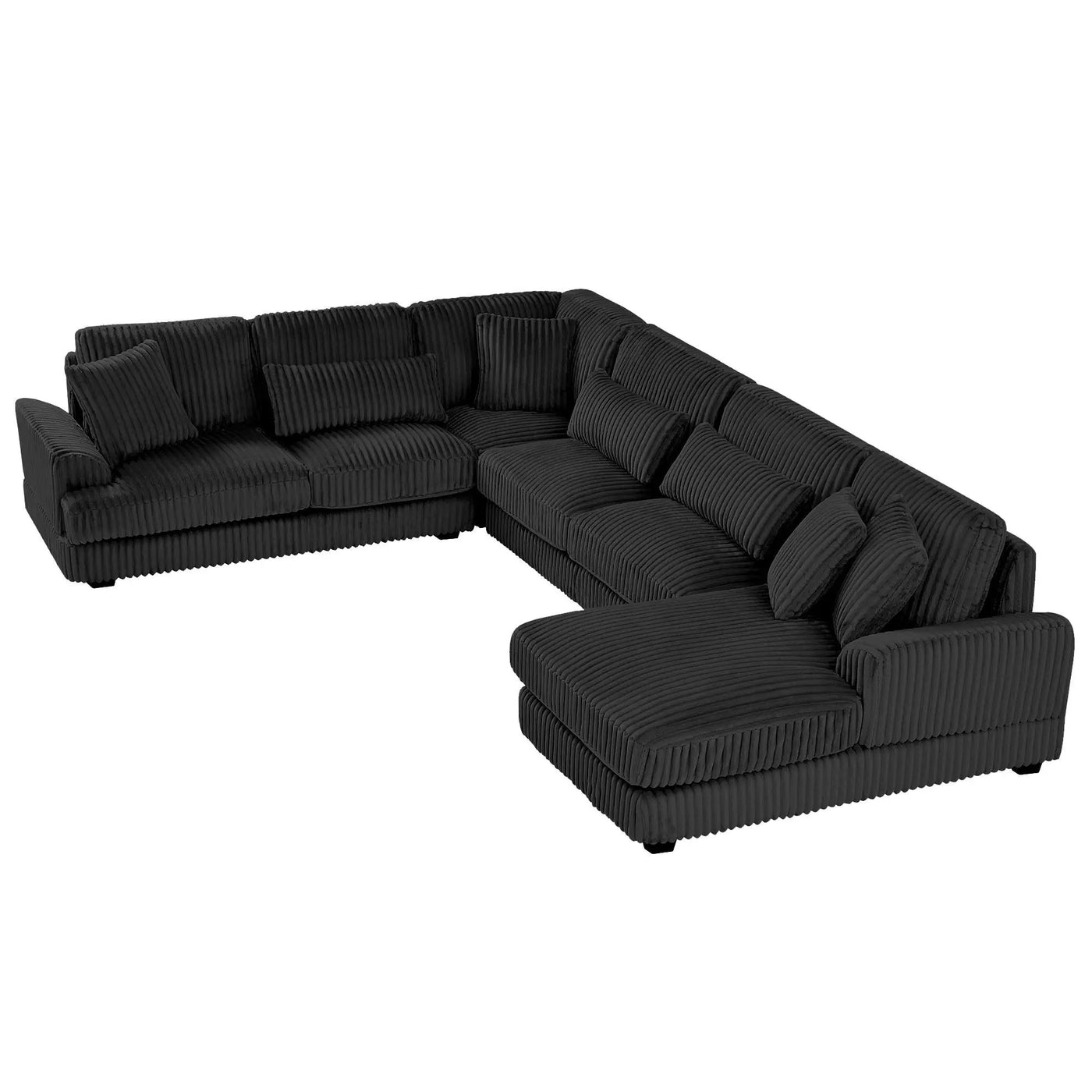 Oversized Sectional Sofa U - Shaped Sofa Couch Modern Sofa Upholstered In Soft With A Chaise Lounge For Living Room by HouseOfZazla