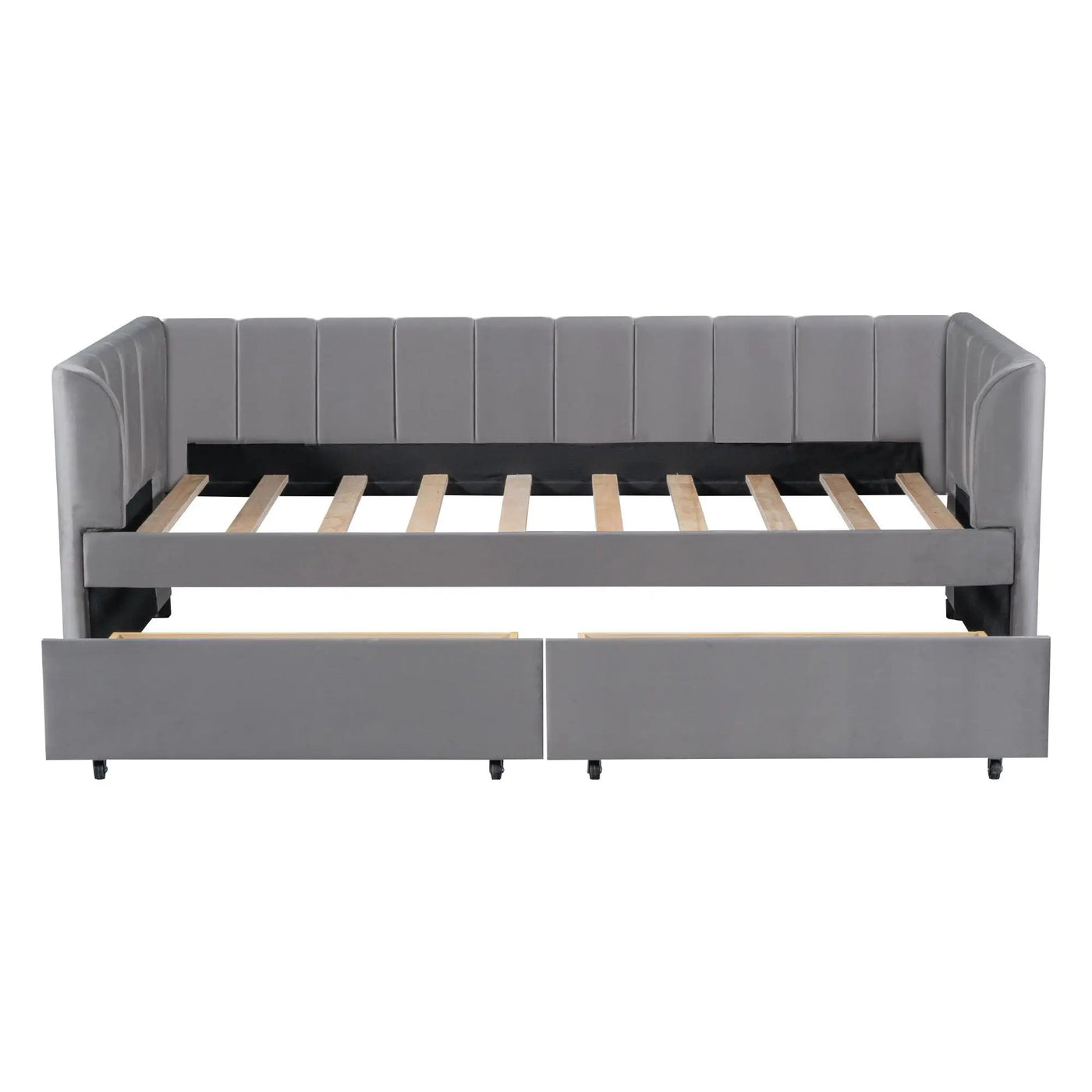 Upholstered Daybed With Ergonomic Design Backrest by HouseOfZazla