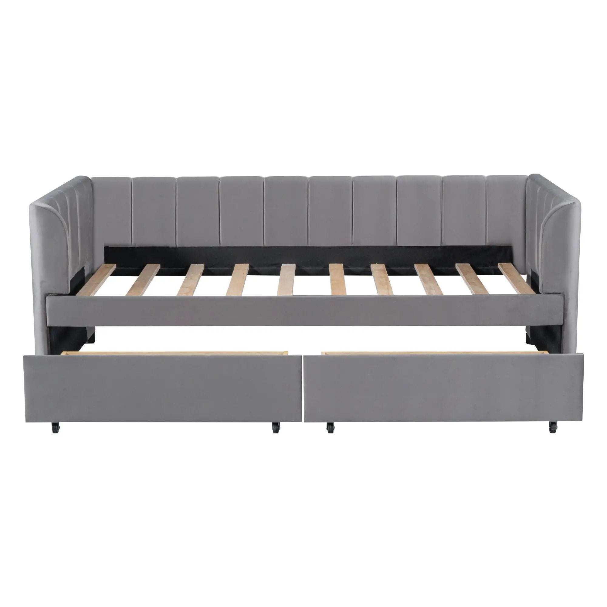 Upholstered Daybed With Ergonomic Design Backrest by HouseOfZazla