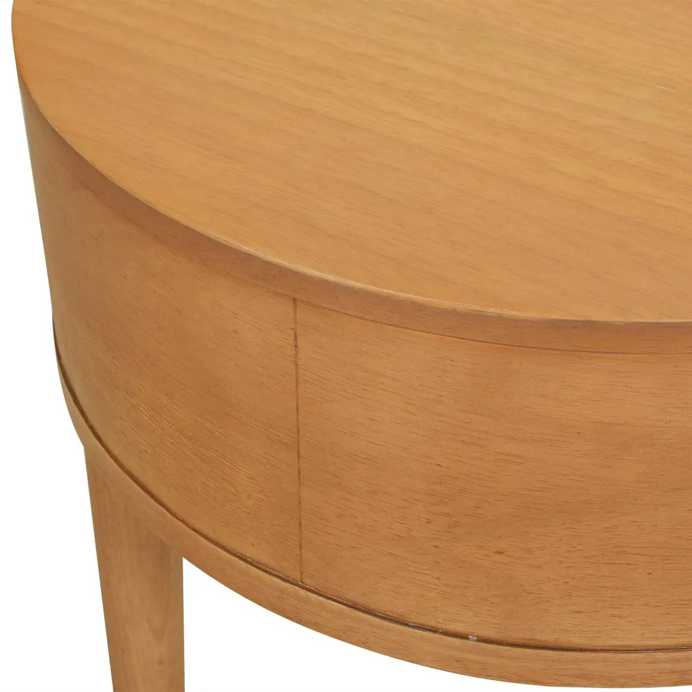 Cabana - Round Cane Storage Side Table - Natural Brown Oak by Unique Piece Furniture