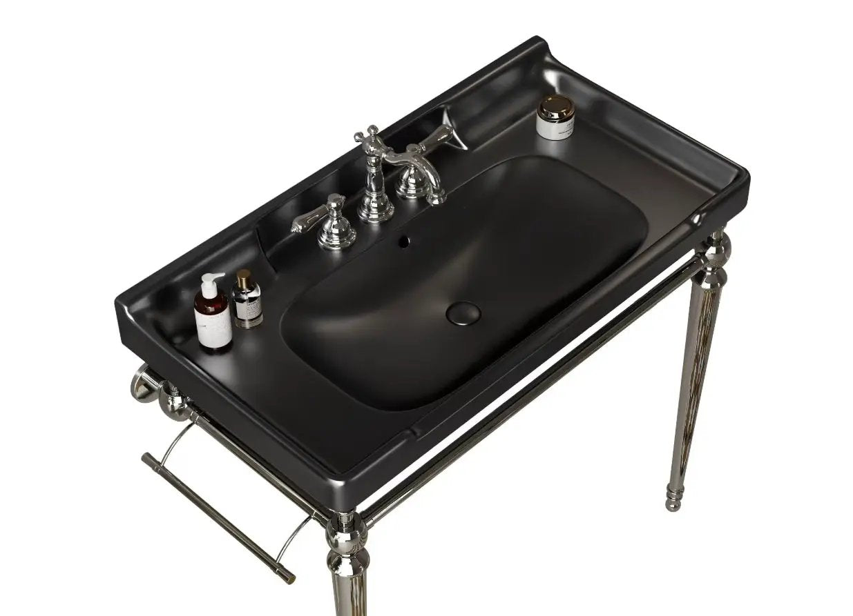 VICI 36" Bathroom Ceramic Basin with 3 Pre-Drilled Holes by HouseOfZazla