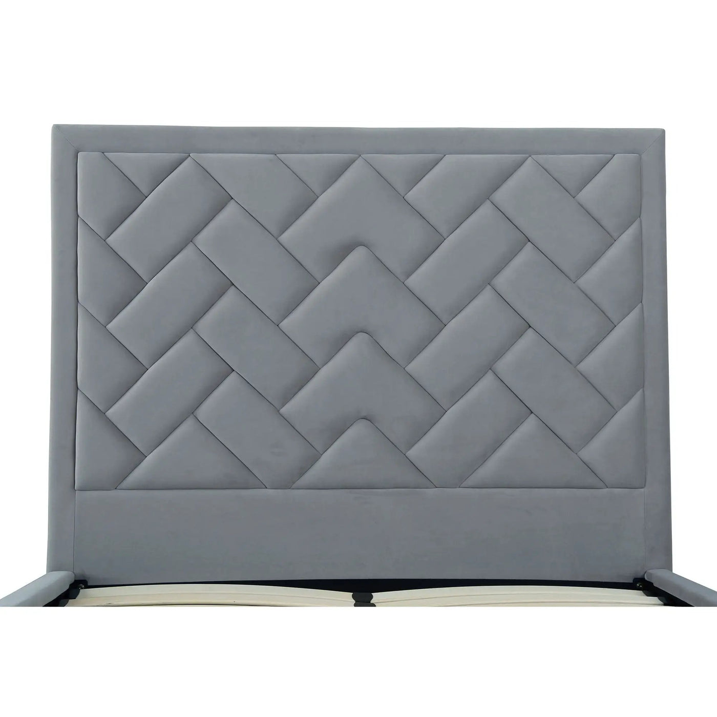 Crosby - Bed With Upholstered Headboard And Slats by HouseOfZazla
