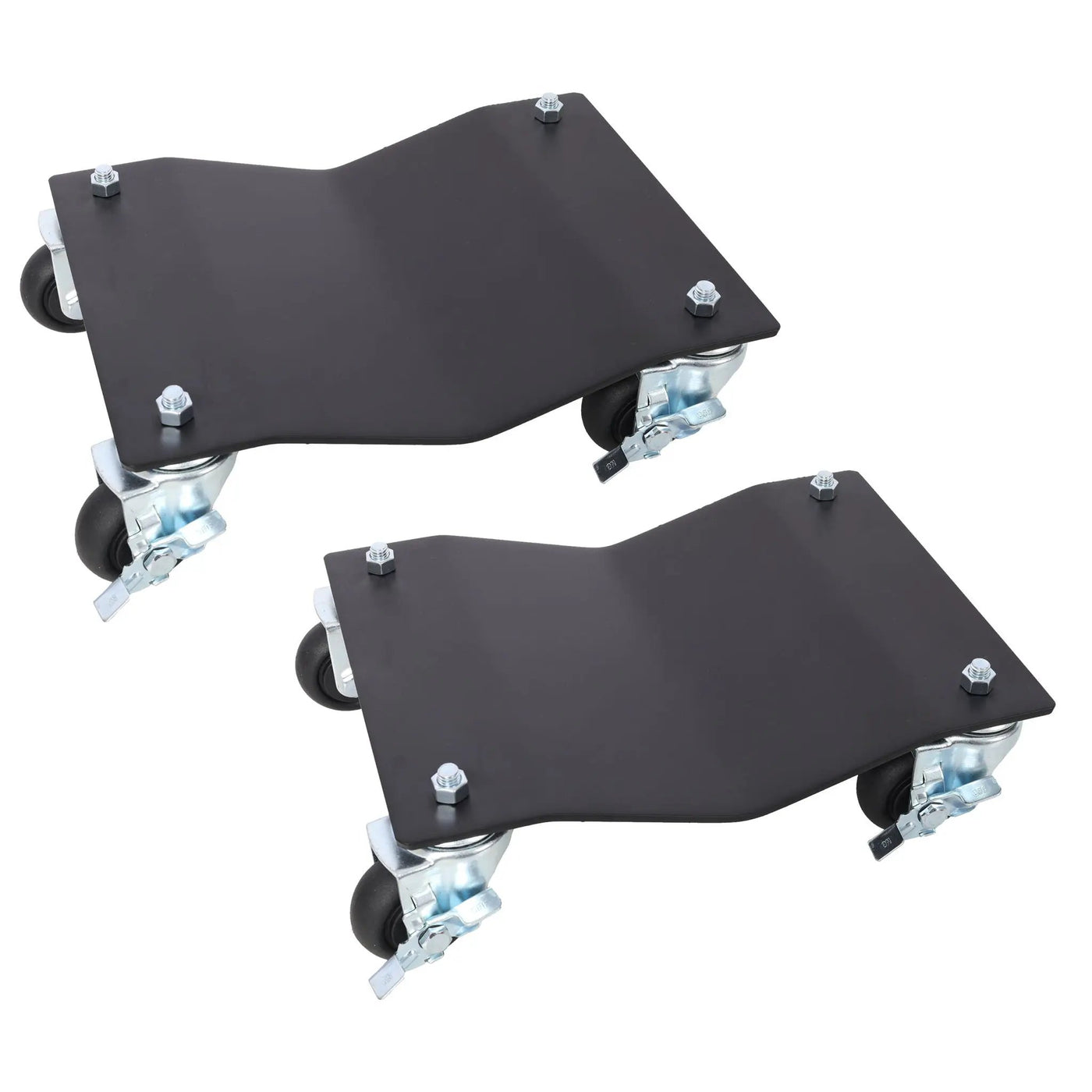 Heavy Duty Steel Vehicle Dollies with Brakes, 2500Lbs Capacity by HouseOfZazla