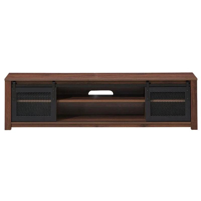 TV Stand Entertainment Center for TV's up to 65 Inch with Adjustable Shelves-Brown by DirectDeals