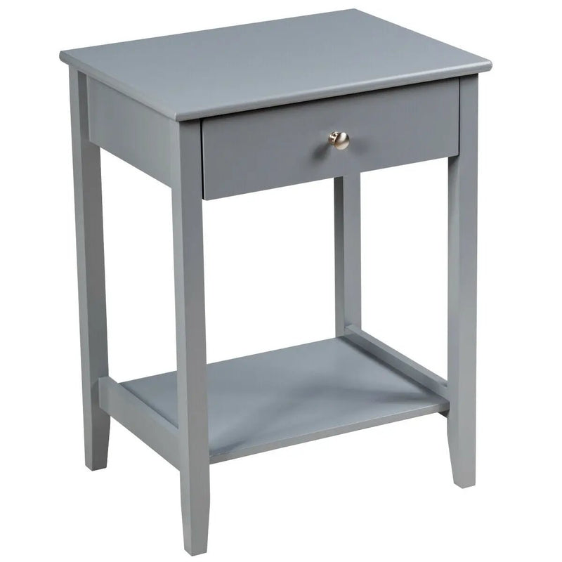Wooden Nightstand End Table Storage Display by DirectDeals