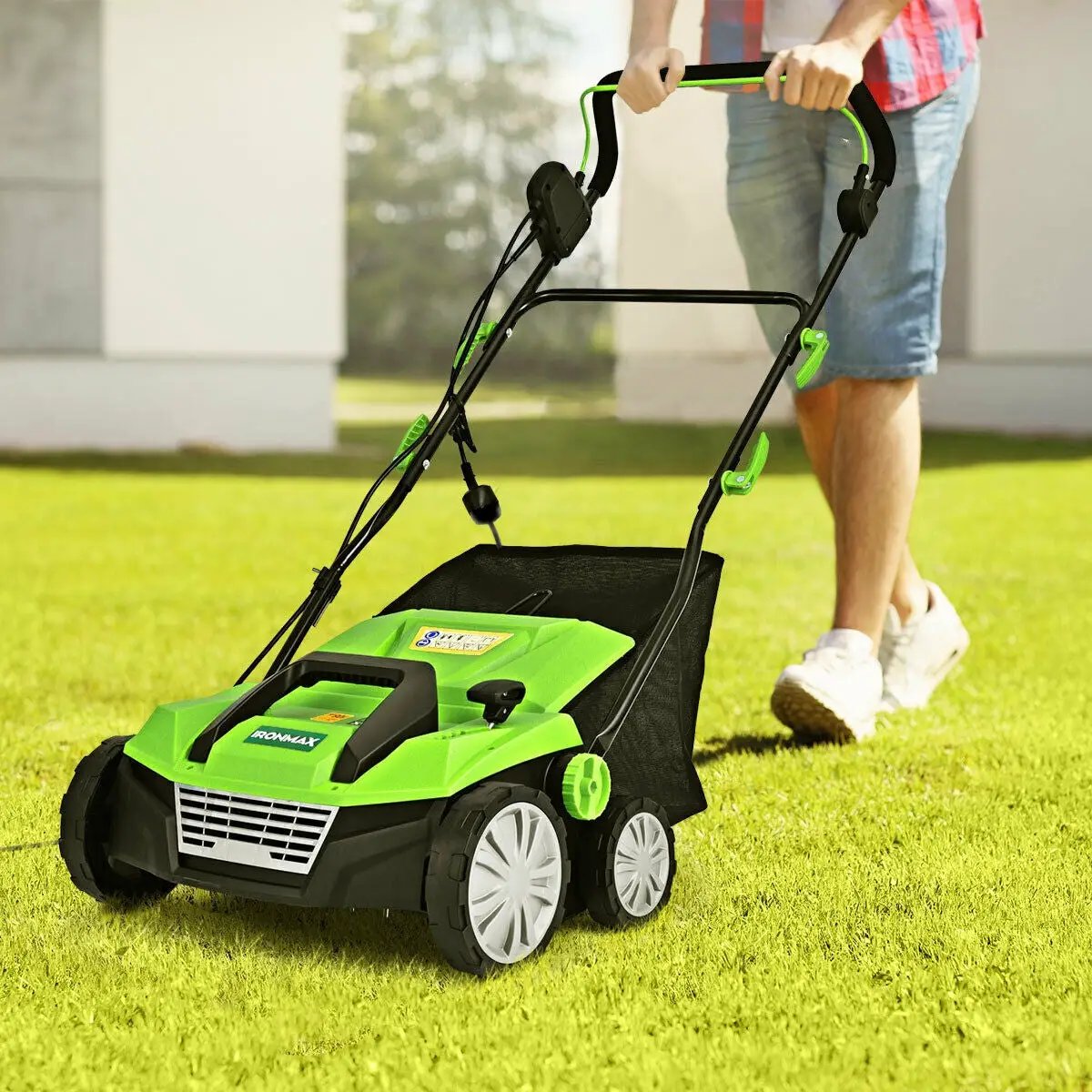 15 Inch 13 Amp Electric Scarifier with Collection Bag and Removable Blades by DirectDeals