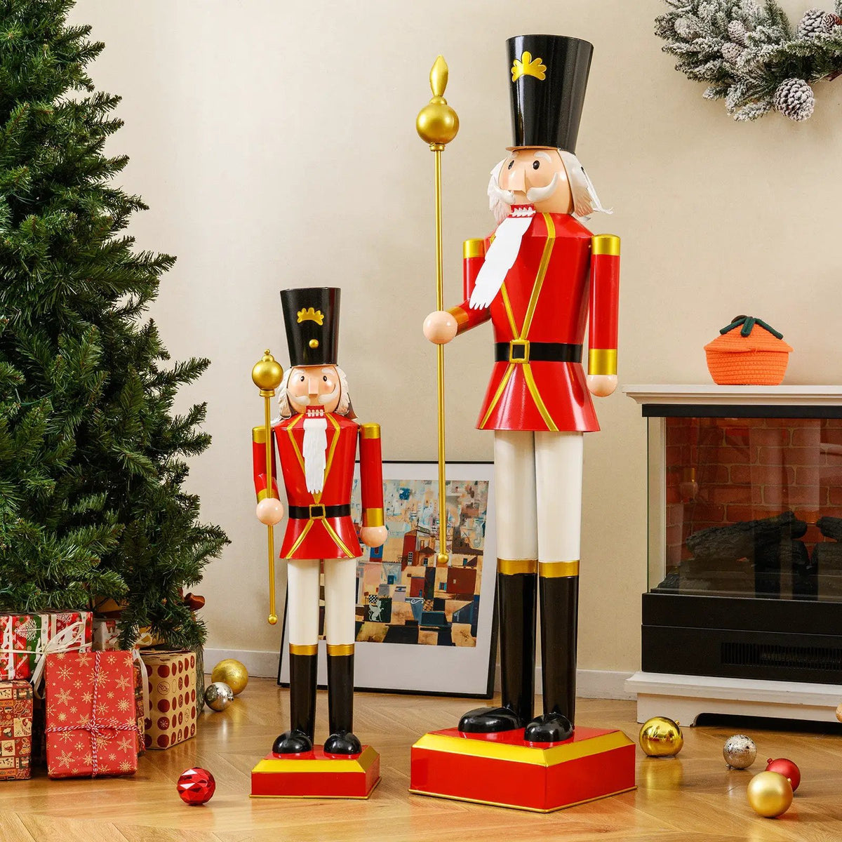 32.5 Inch Christmas Nutcracker with High Hat and Beautiful Scepter by DirectDeals