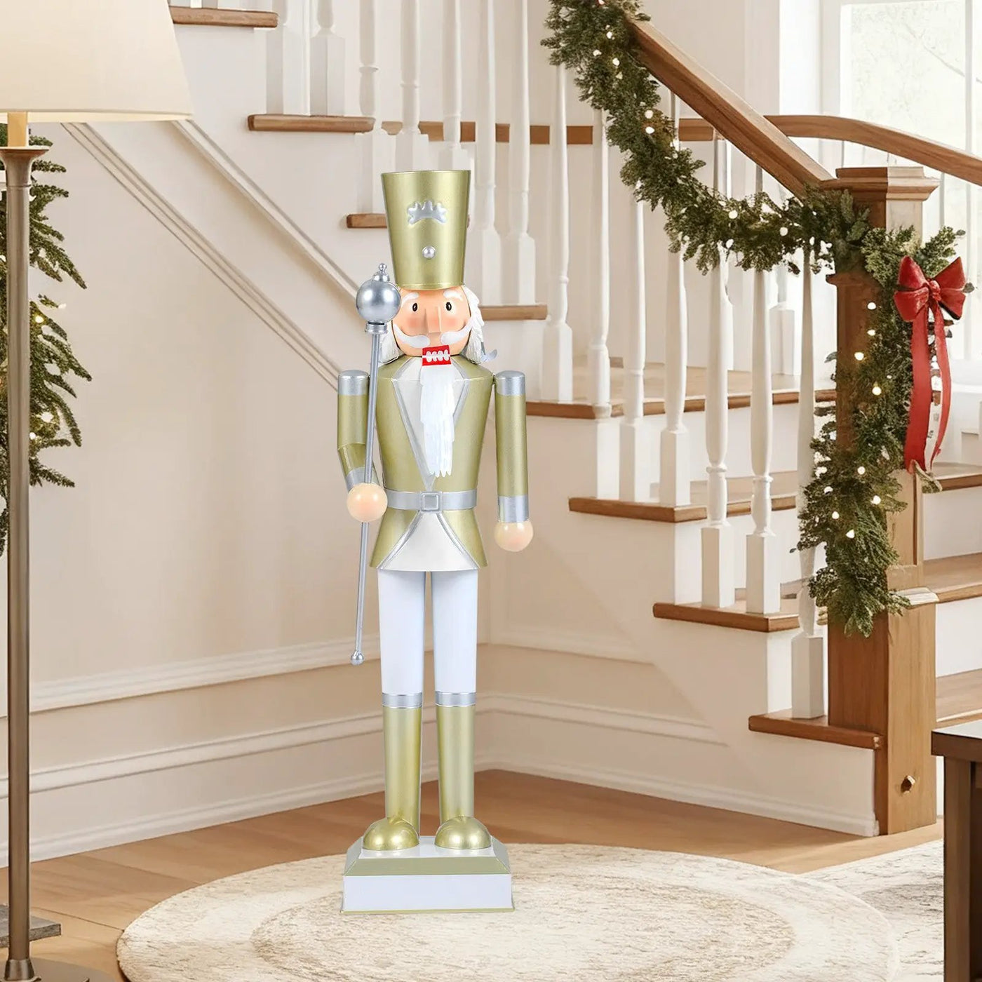 32.5 Inch Christmas Nutcracker with High Hat and Beautiful Scepter by DirectDeals