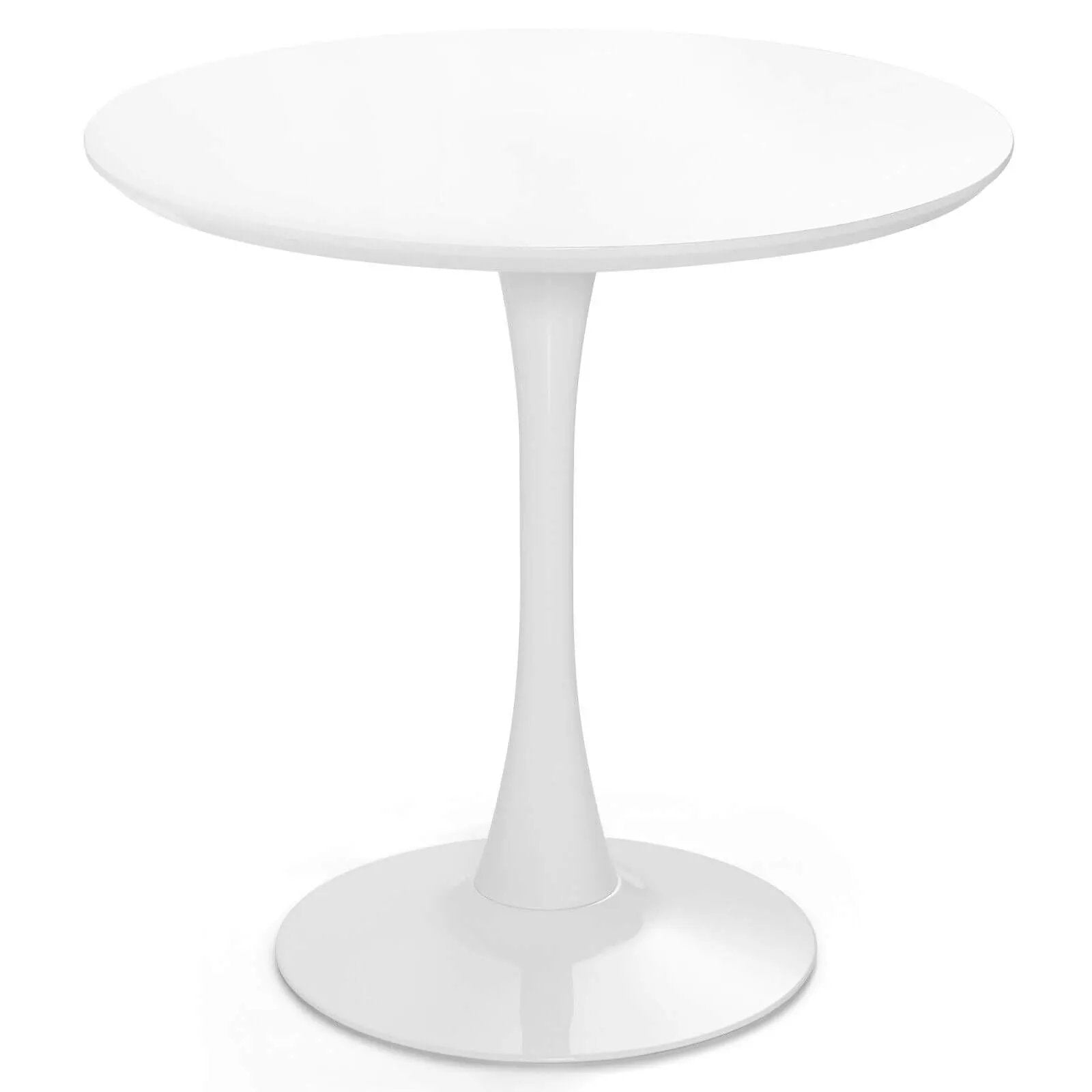 32 Inch Modern Tulip Round Dining Table with MDF Top-White by DirectDeals
