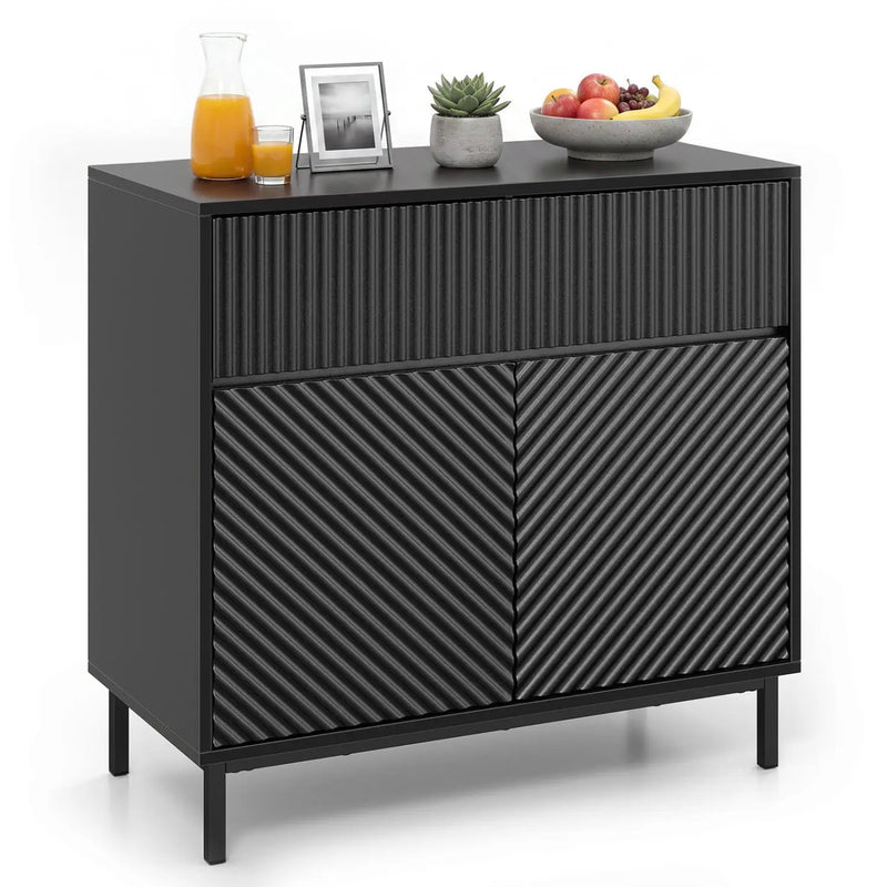 32" Wide Buffet Cabinet with 2 Doors and 1 Drawer for Kitchen by DirectDeals