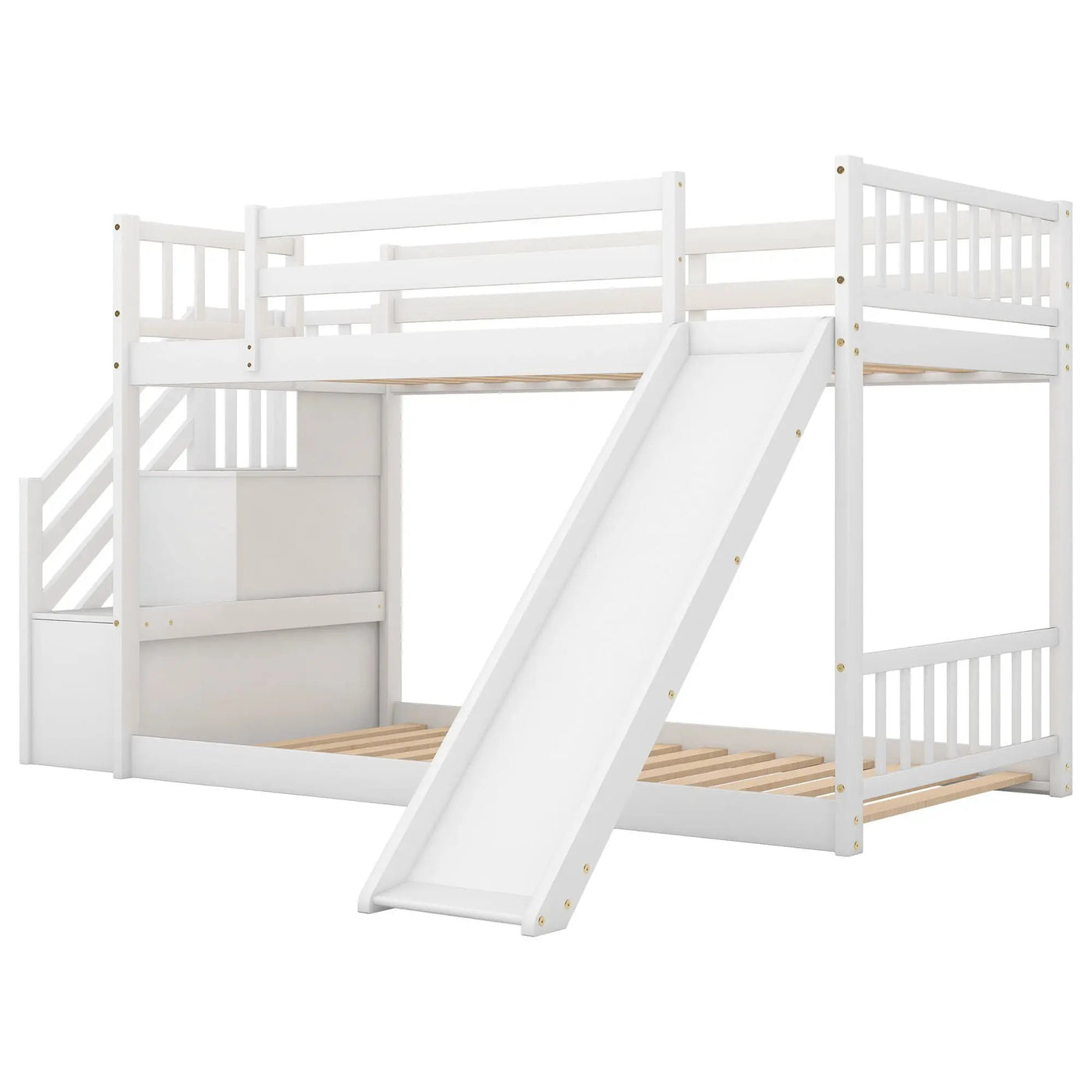Bunk Bed With Convertible Slide And Stairway by HouseOfZazla