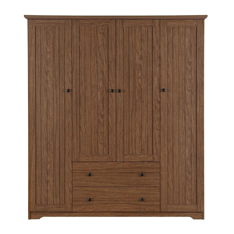 4 Door Wardrobe Armoire With 2 Drawers by HouseOfZazla