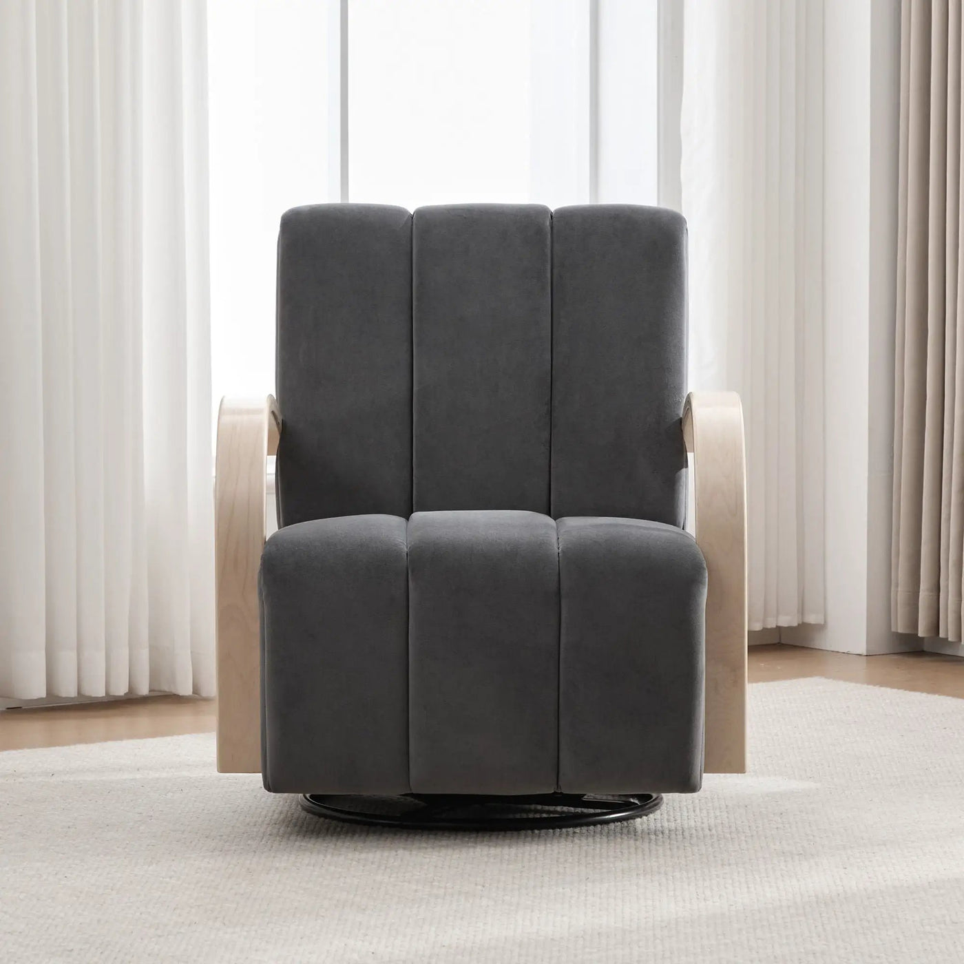360° Swivel Accent Chair With Armrests by HouseOfZazla