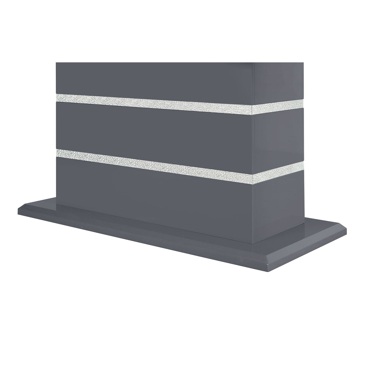 Ariya Bar Table with Glass Inlay - Dark Gray or White, photo 3 of 11
