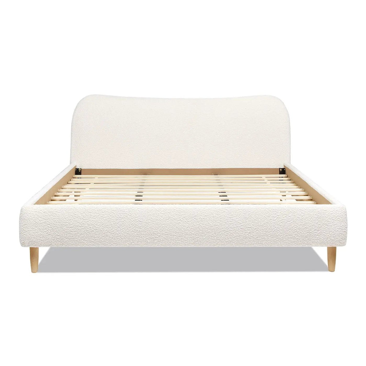 Roman - Curved Headboard Upholstered Platform Bed, photo 13 of 42