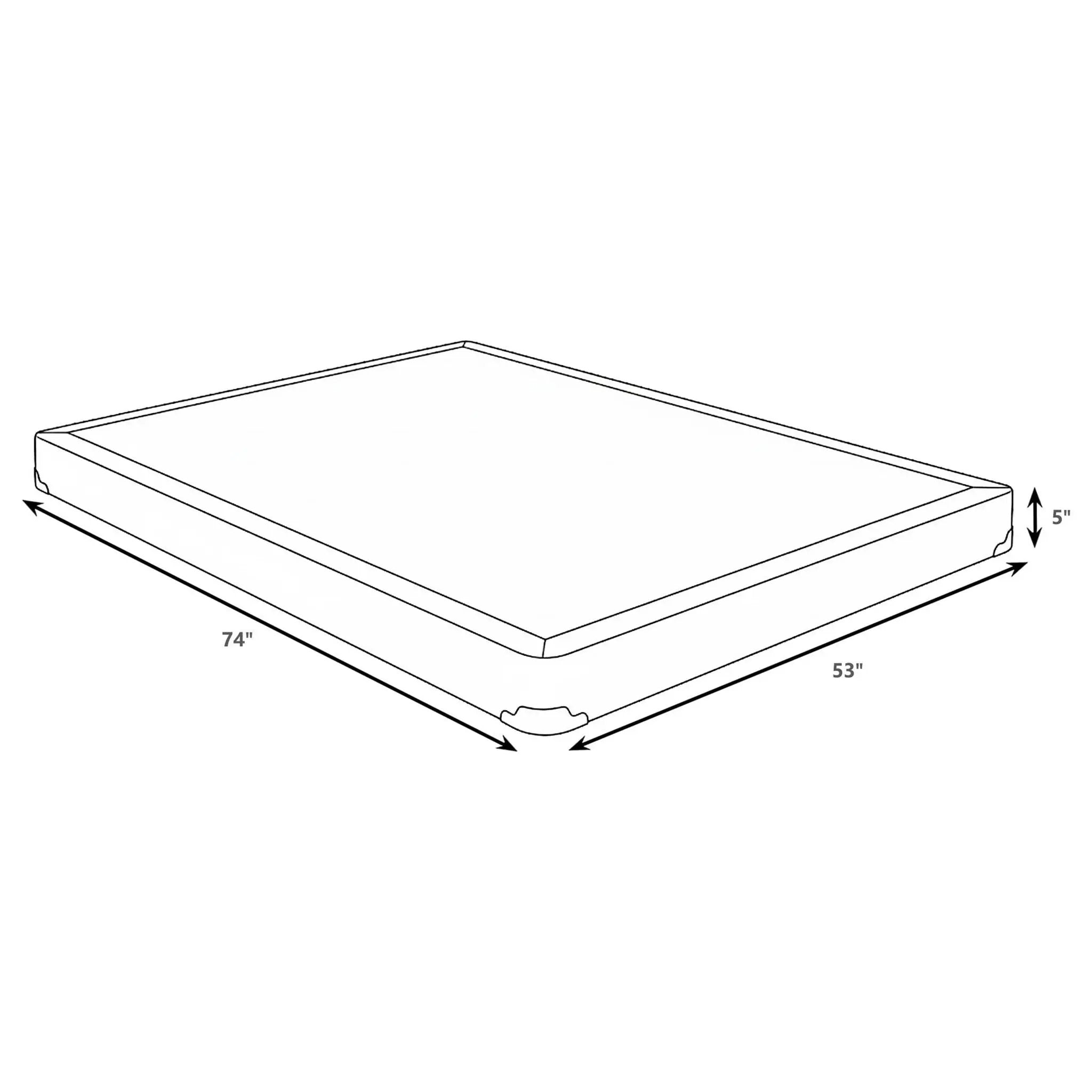 Mercer 5-inch Full Low Profile Box Spring Foundation by Unique Piece Furniture