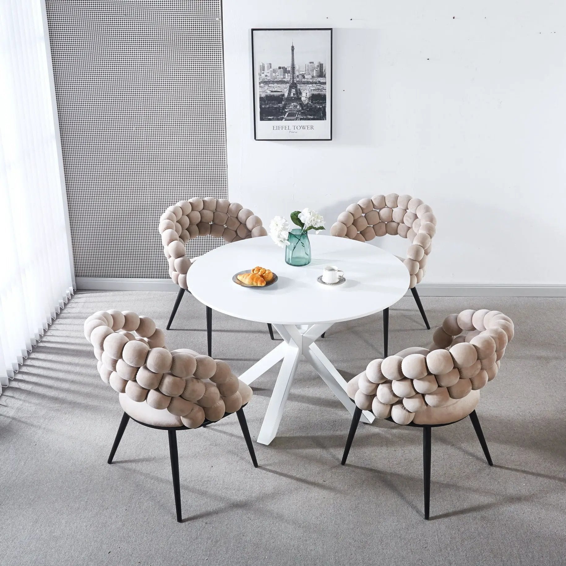Modern Chair With Tube Legs, Soft Cushions And Comfortable Backrest by HouseOfZazla