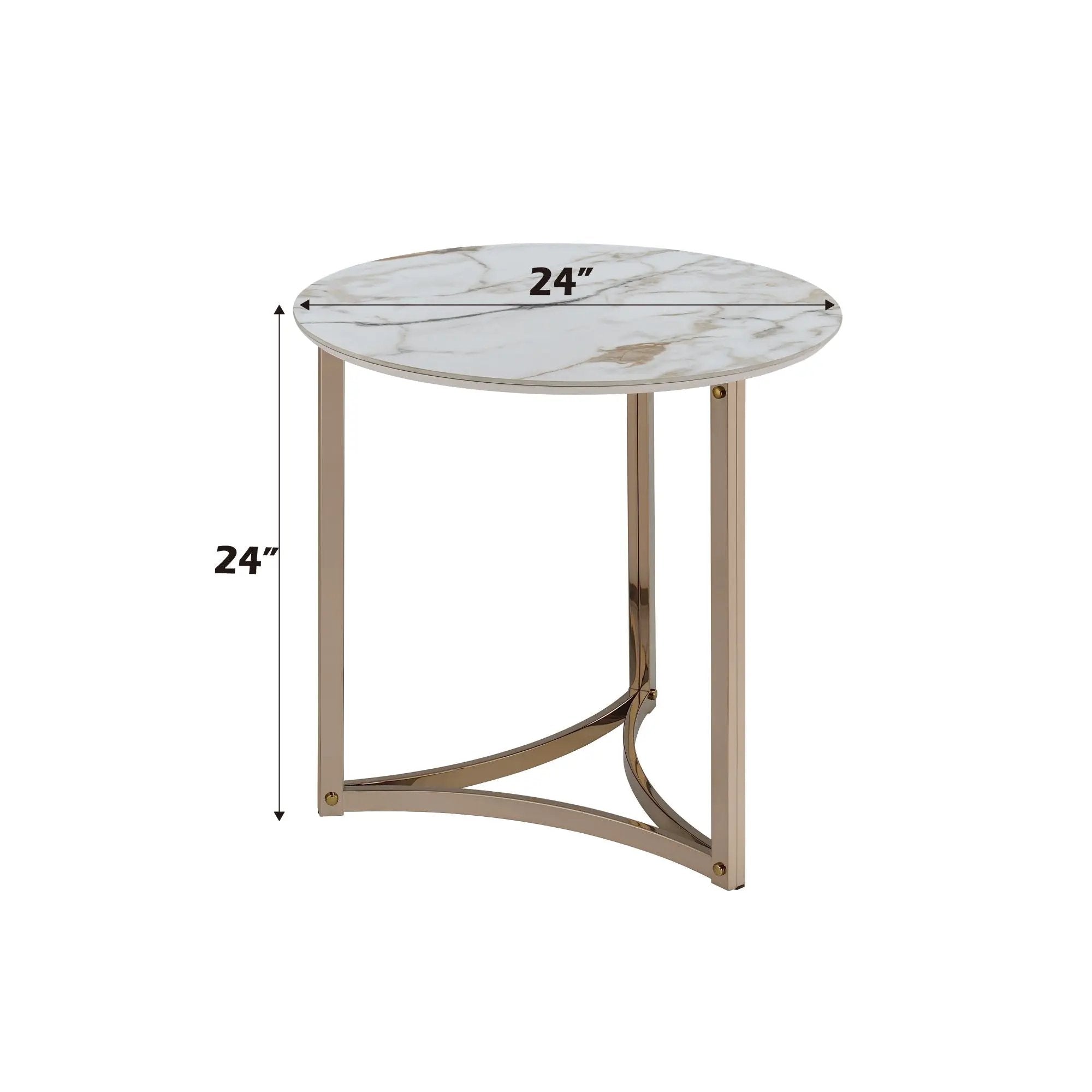 Aziz Sintered Stone Top Round Coffee Table by HouseOfZazla