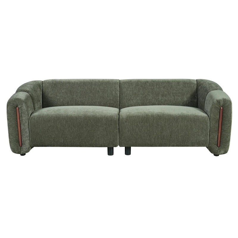 87.4" Modern Minimalist Curved Block Sofa by HouseOfZazla