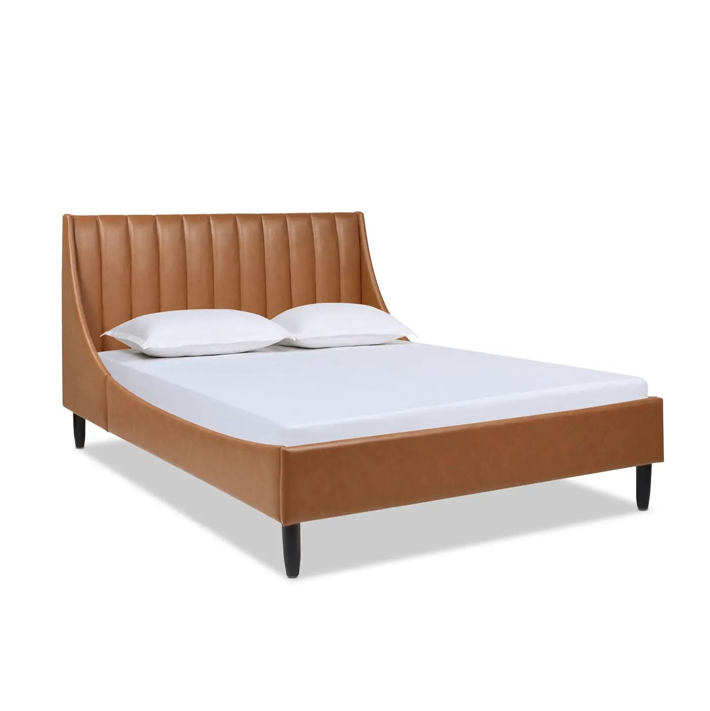 Aspen - Vertical Tufted Modern Headboard Platform Bed Set by HouseOfZazla