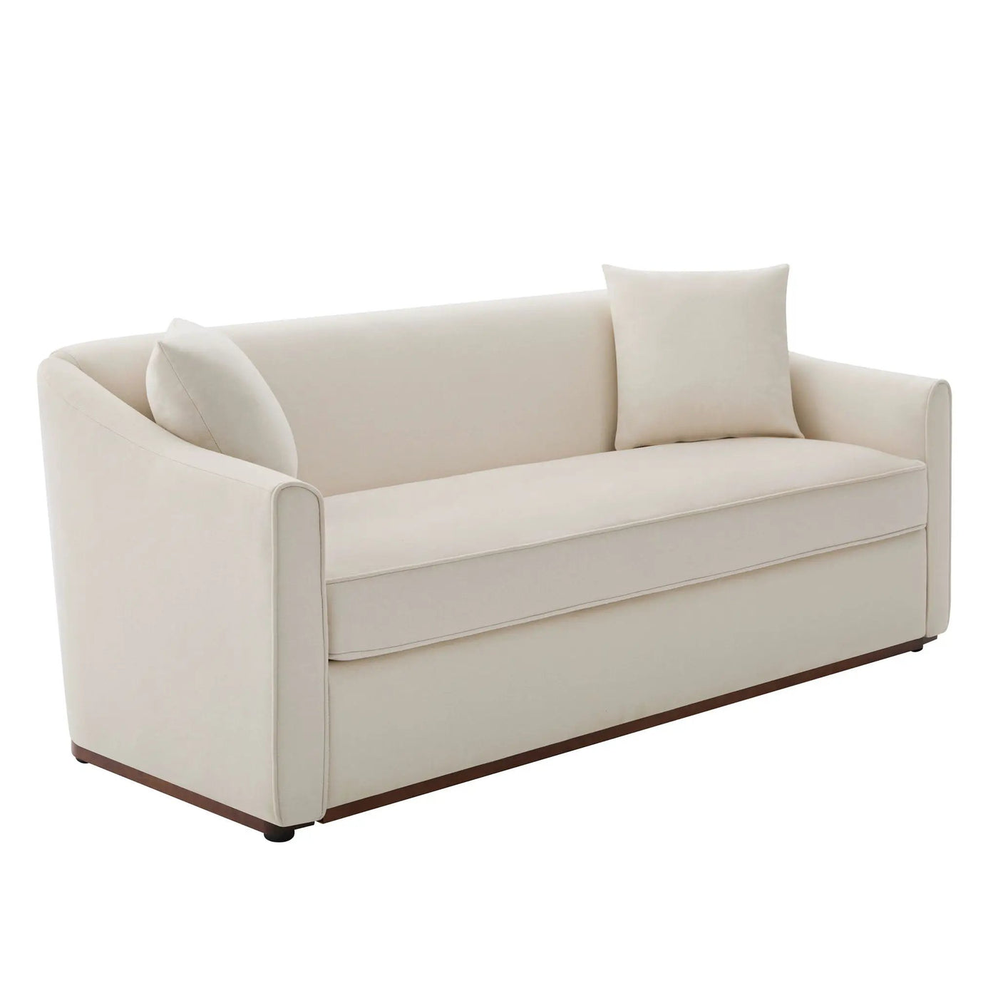 3 Seater Sofa With Wrap Around Armrests And Throw Pillows by HouseOfZazla