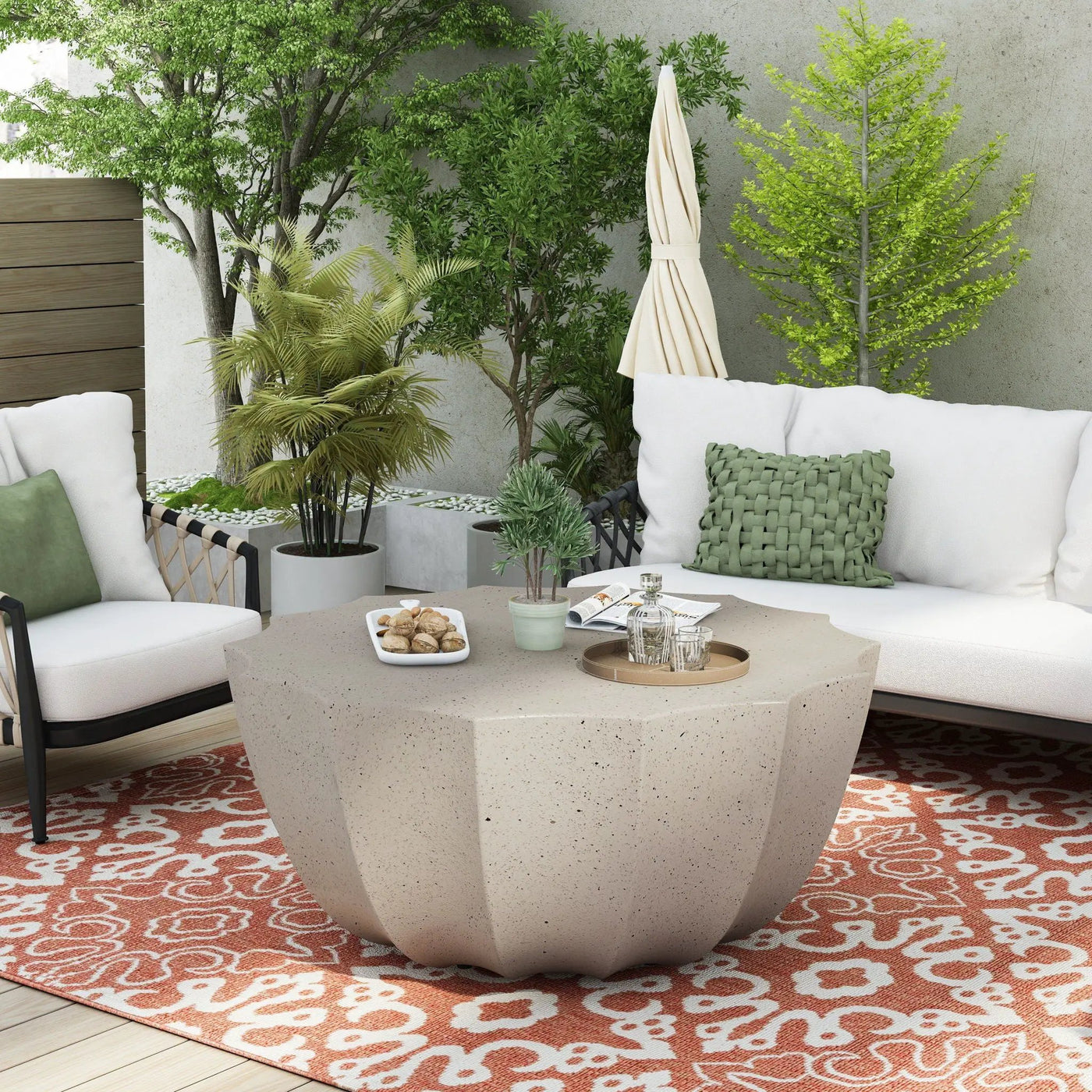 Modern Round Coffee Table For Indoor / Outdoor by HouseOfZazla