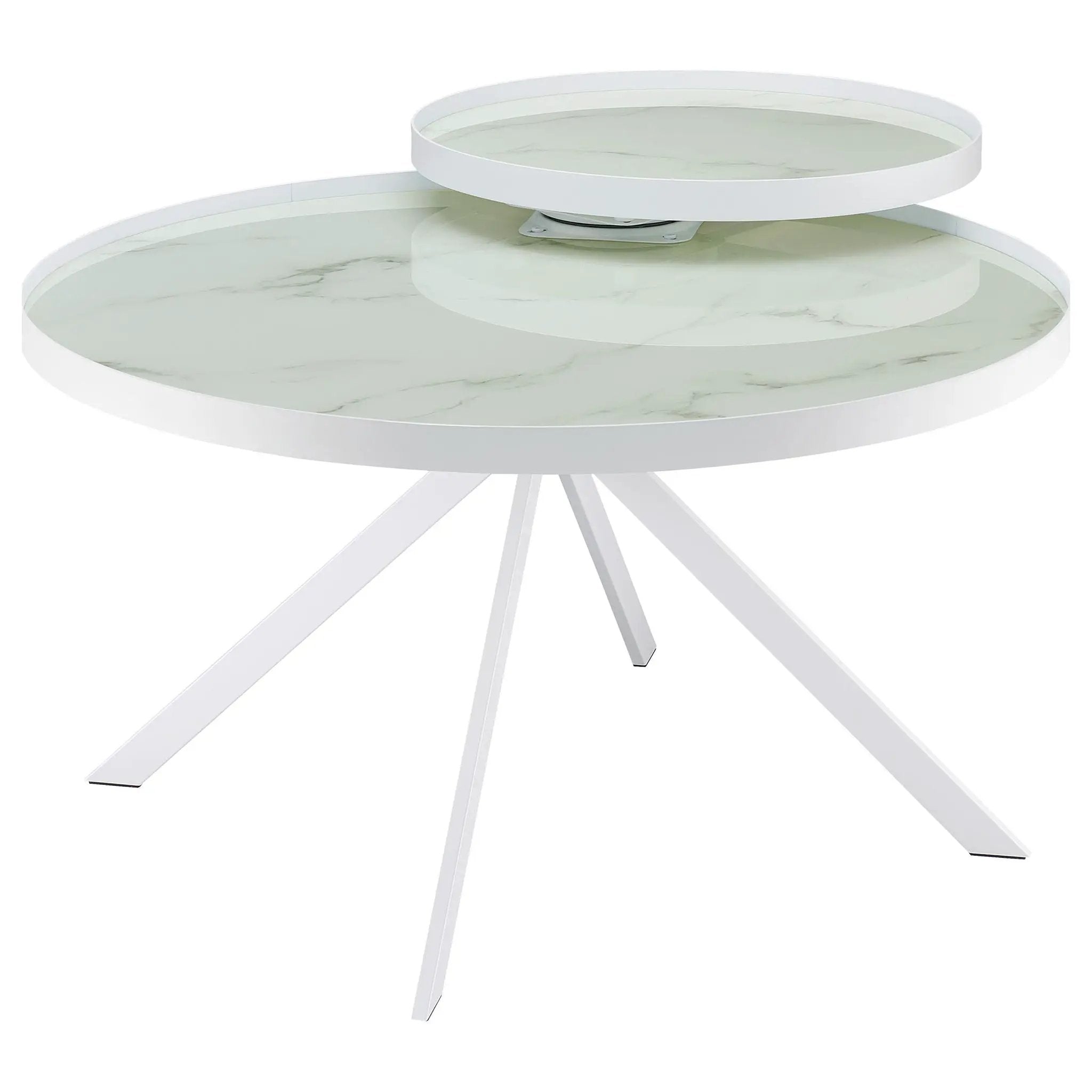 Briggs 3-piece Round Coffee and End Table Set White by Unique Piece Furniture