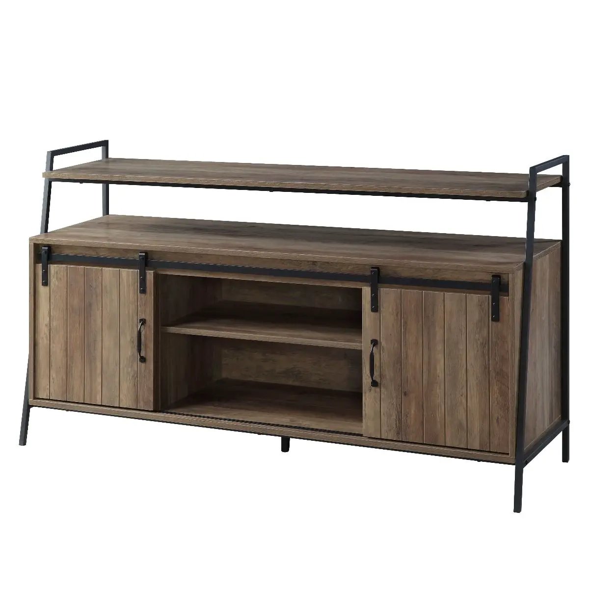 Rashawn - TV Stand - Rustic Oak & Black by Unique Piece Furniture